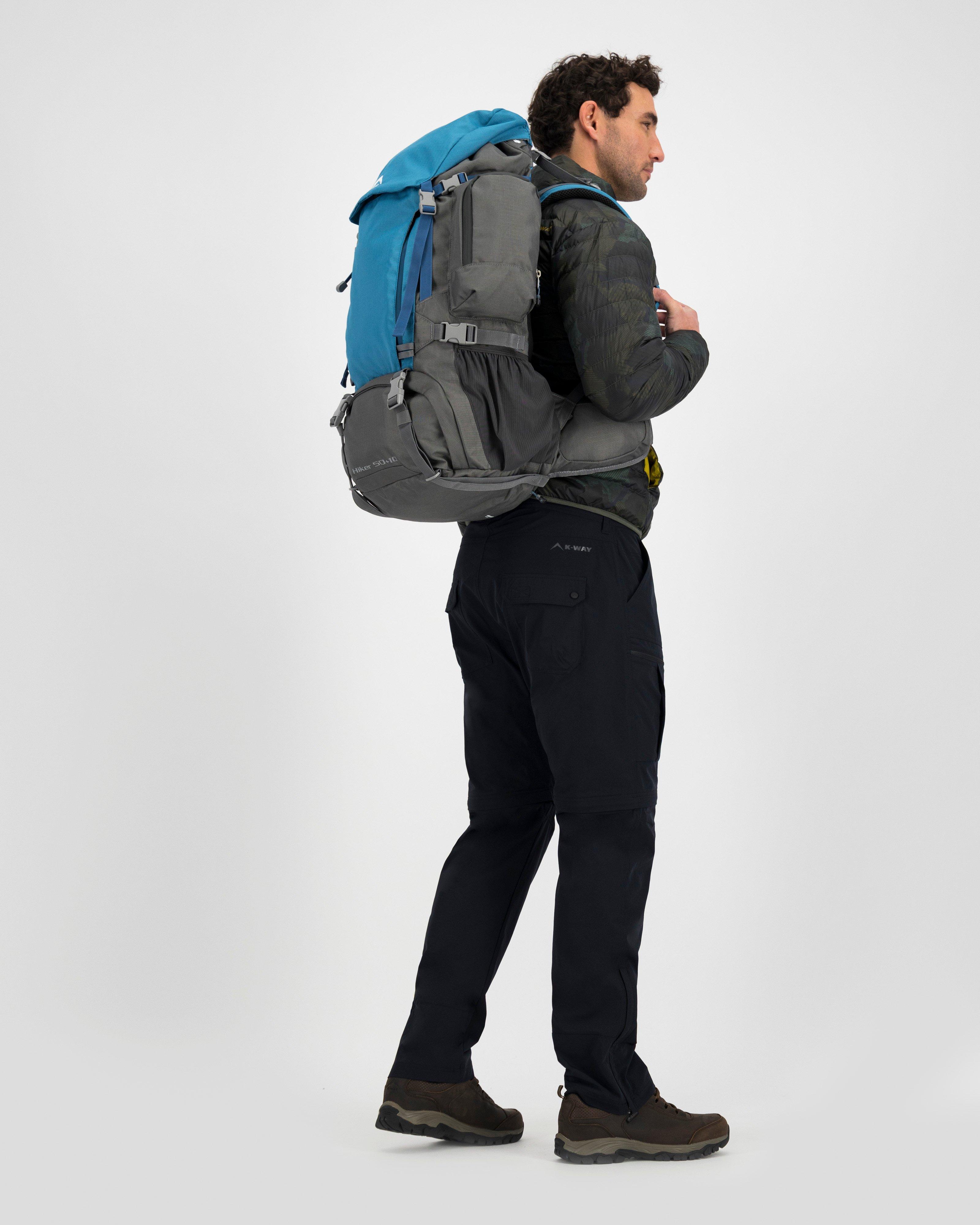 K-Way Hiker 50L + 10L Hiking Pack -  Blue