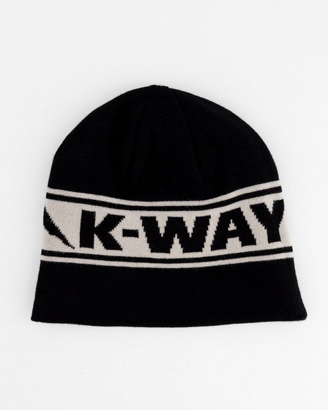 K-Way Logo Beanie -  black