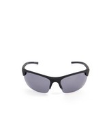 K-Way Sports Half Rim Oval Wrap Sunglasses -  black