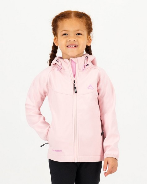 K-Way Kids Lima 2-Ply Hooded Softshell Jacket -  lightpink