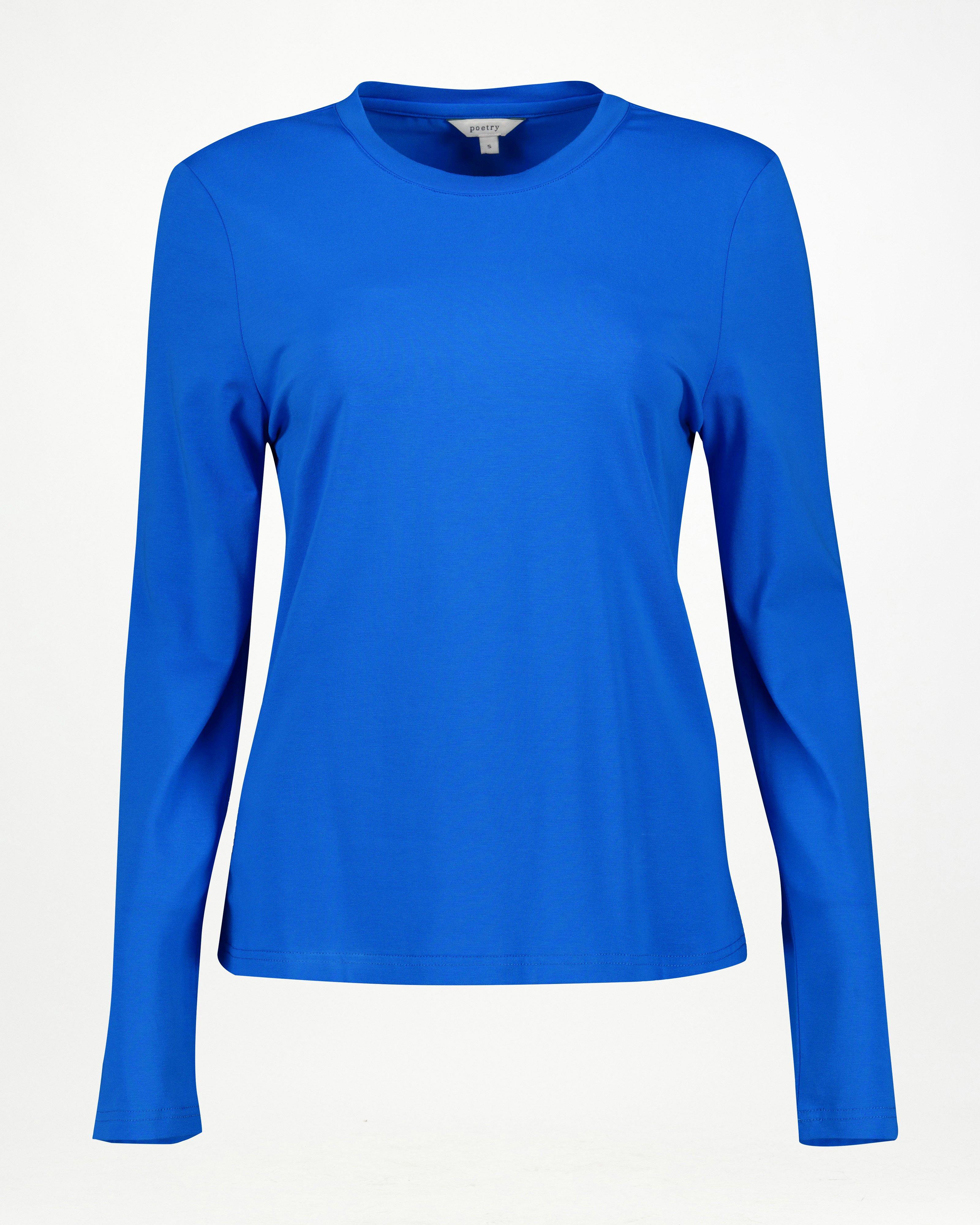 Clea Long Sleeve Tee -  Blue