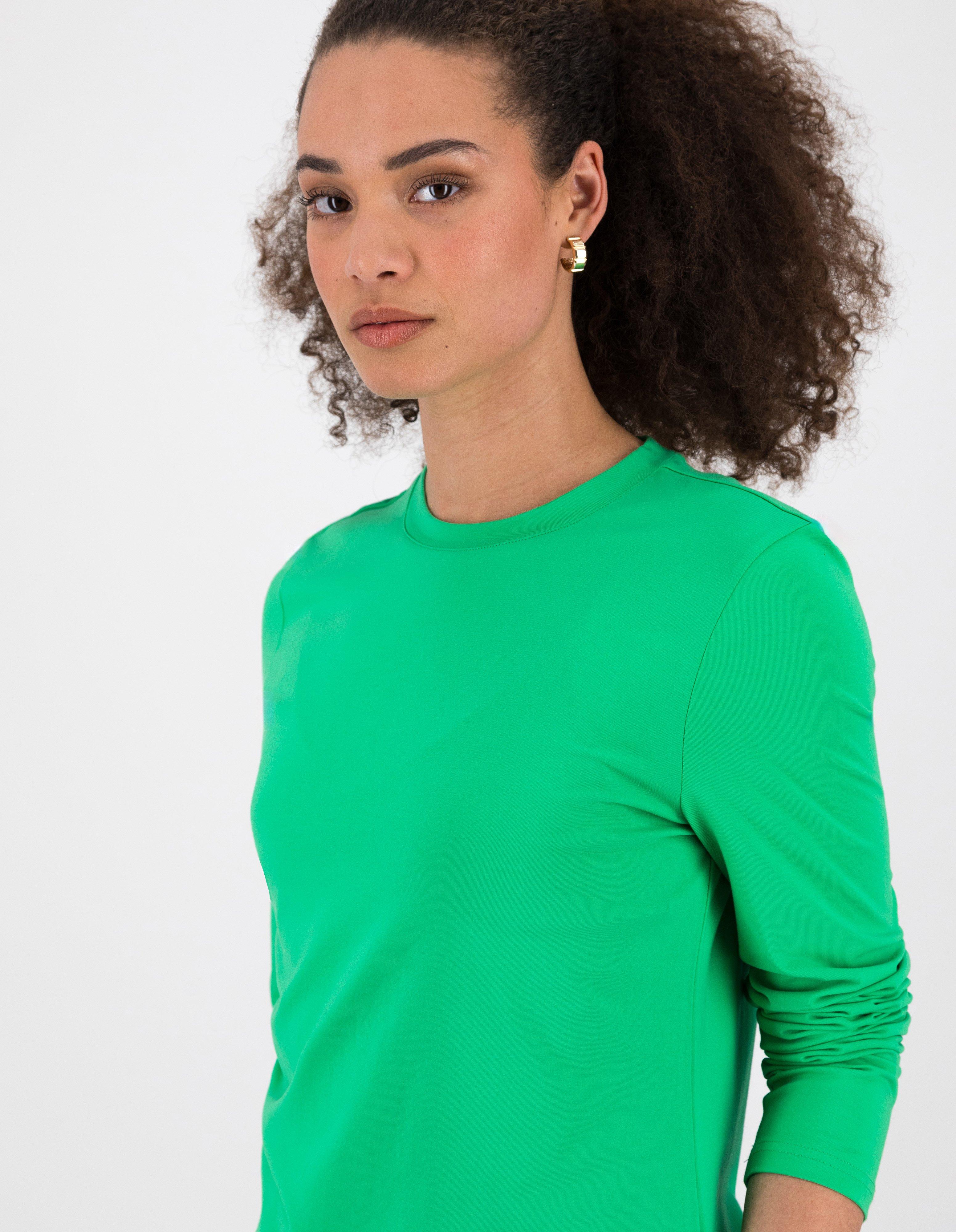 Clea Long Sleeve Tee -  Green