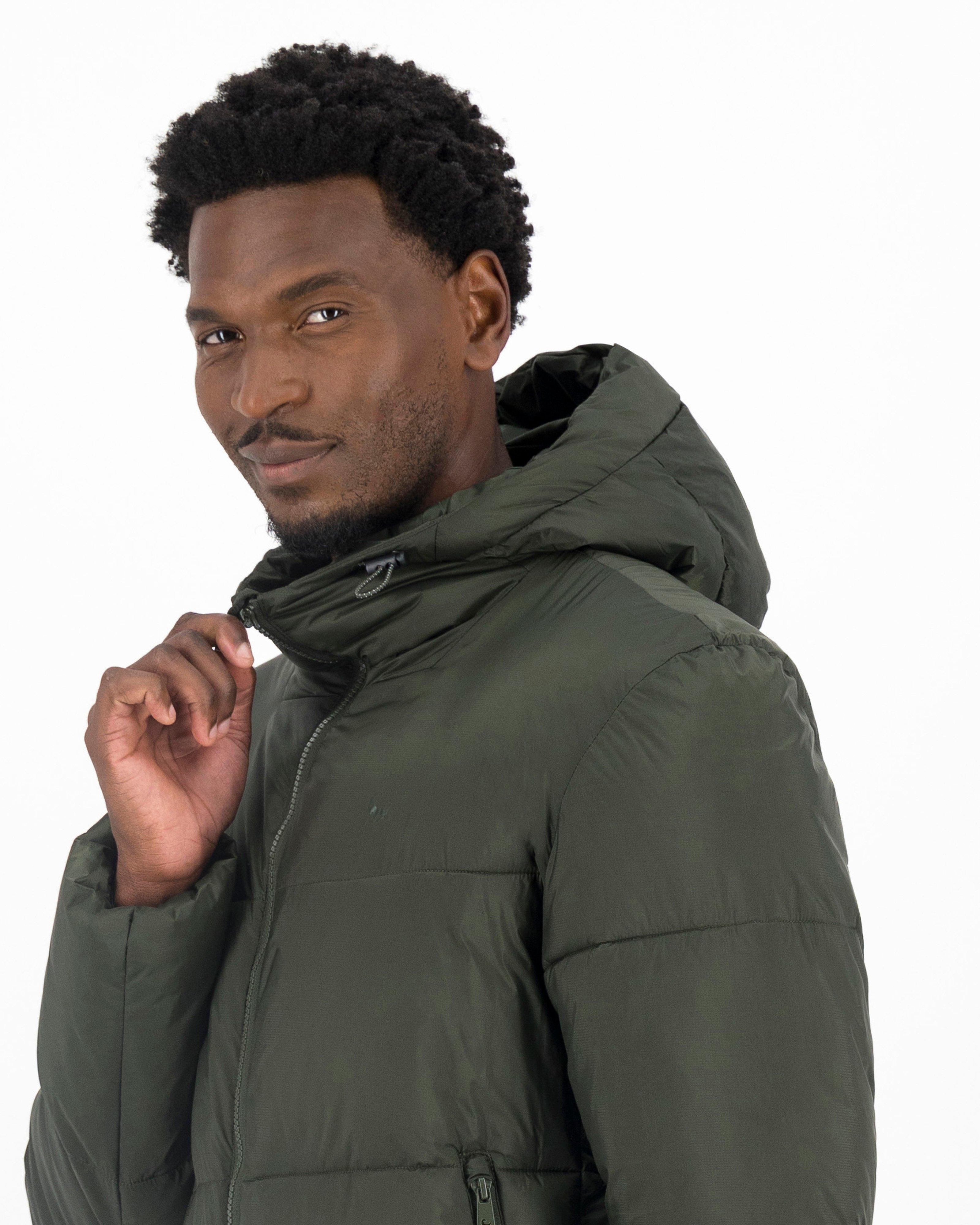 Mens green hot sale puffer jacket