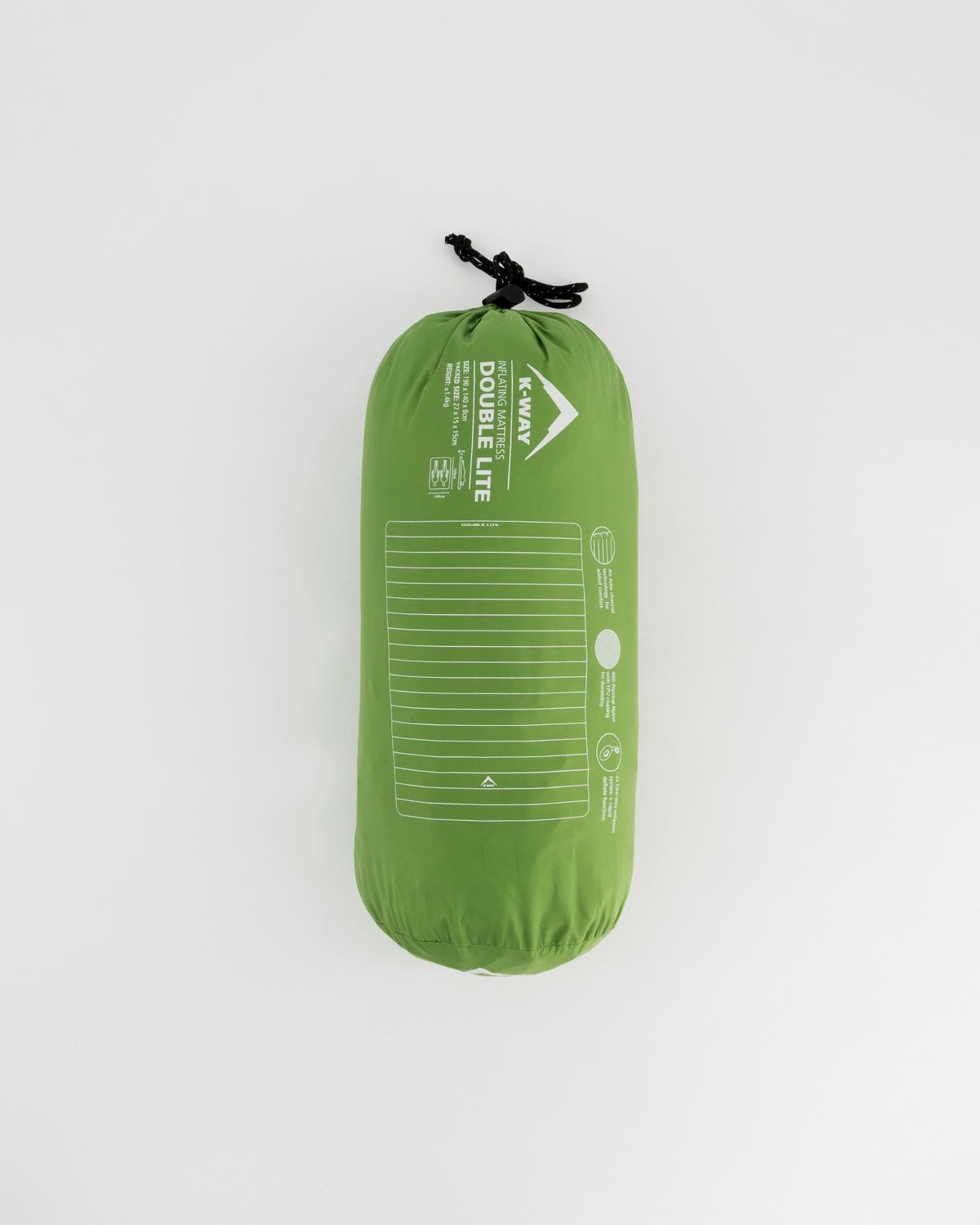 K-Way Double Lite Inflatable Camping Mattress -  Green