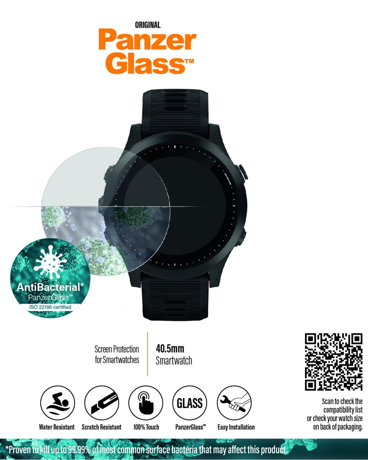PanzerGlass 40.5mm Smartwatch Screen Protector -  No Colour