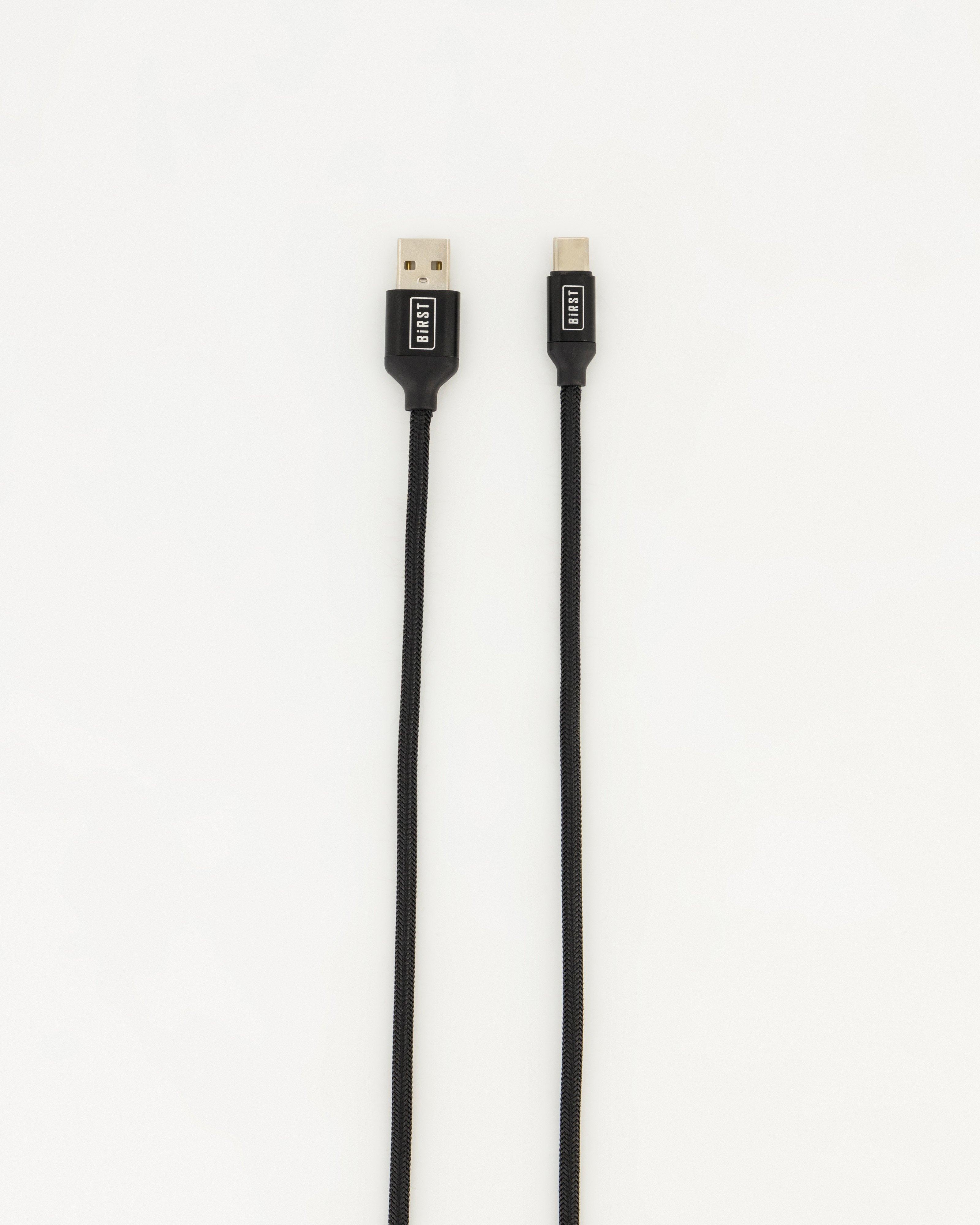 Birst Nylon Type C Braided Charging + Sync Cable -  Black