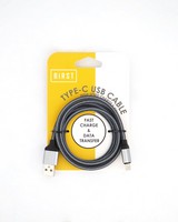 Birst nylon type C braided charging + sync cable 1m 2amp -  grey