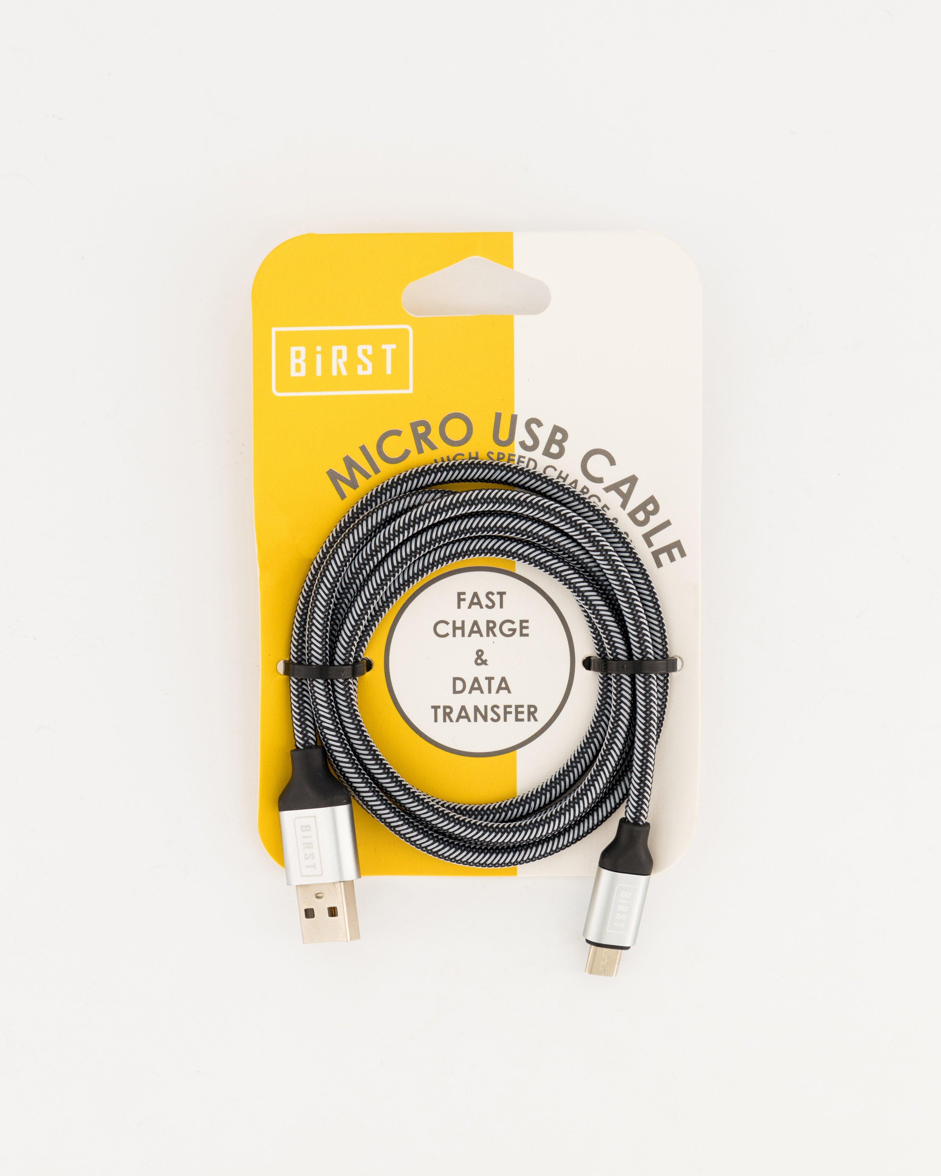 Birst Nylon Braided Micro USB Cable -  Grey