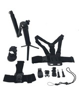 Xtreme 10 Piece Adventure Accessories Kit for Action Cameras -  black