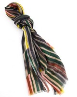 Old Khaki Ares Abstract Stripe Scarf -  assorted