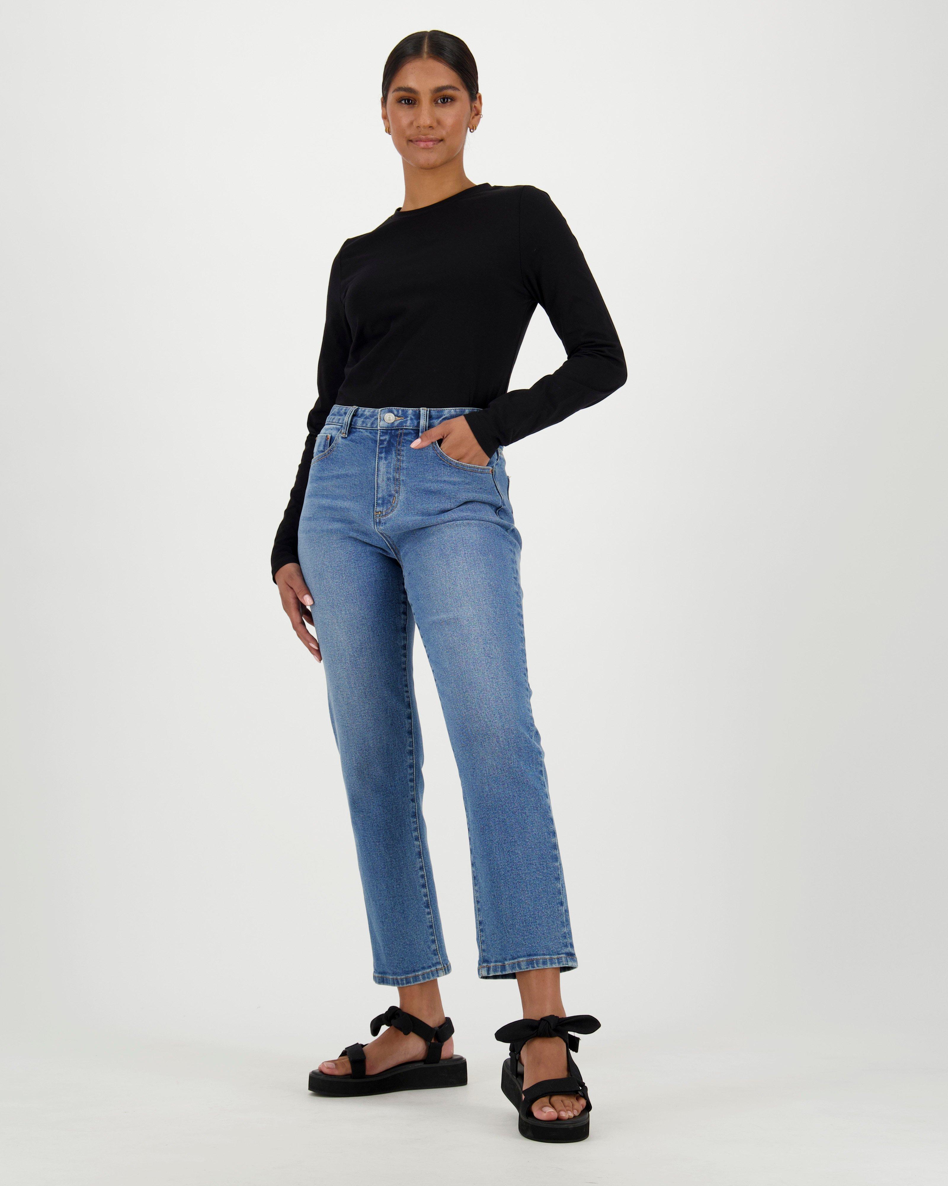 Dylan Straight Leg Denim -  Mid Blue