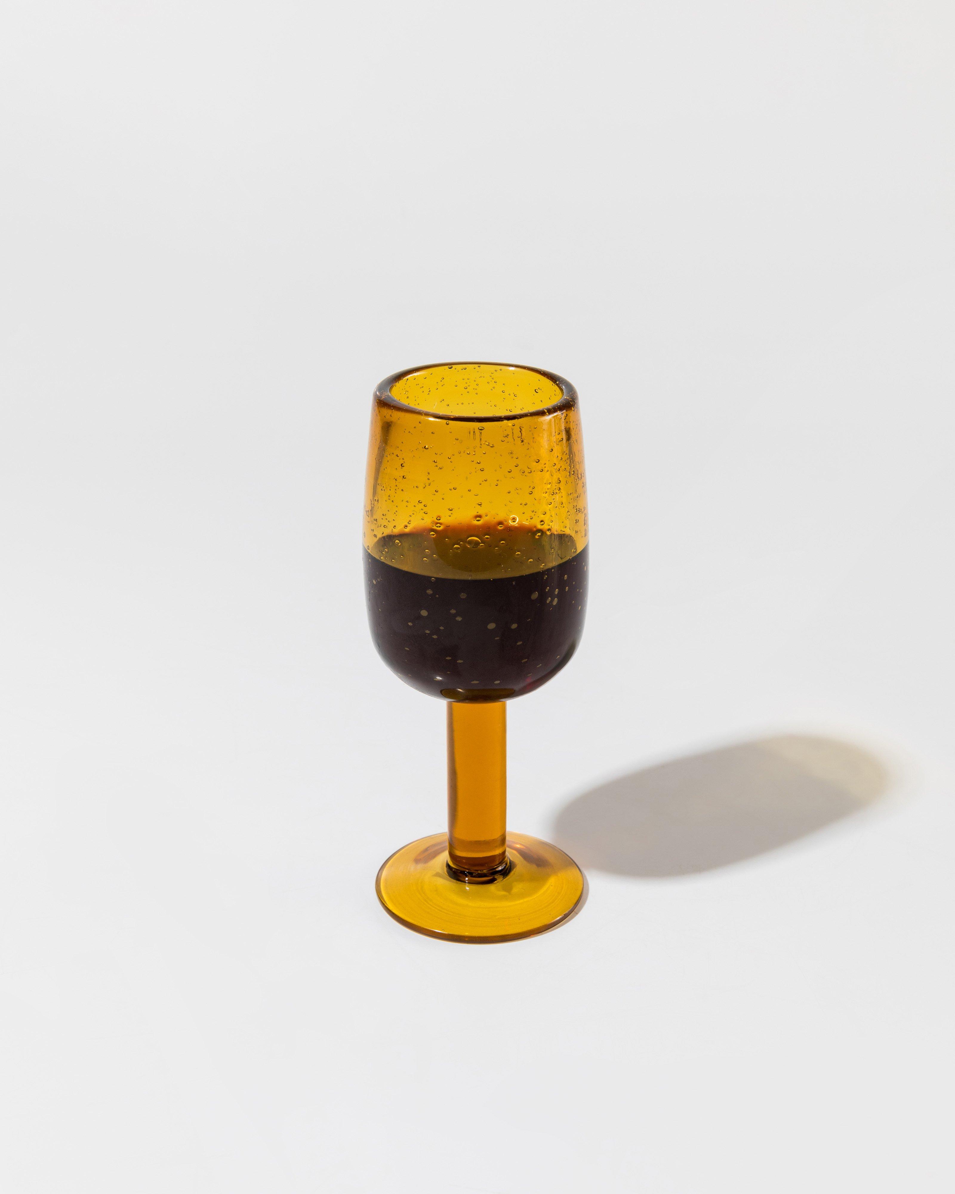 Bubble Wine Glass -  Ochre