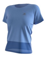 Salomon Women's Cross Run T-Shirt -  blue