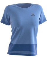 Salomon Women's Cross Run T-Shirt -  blue