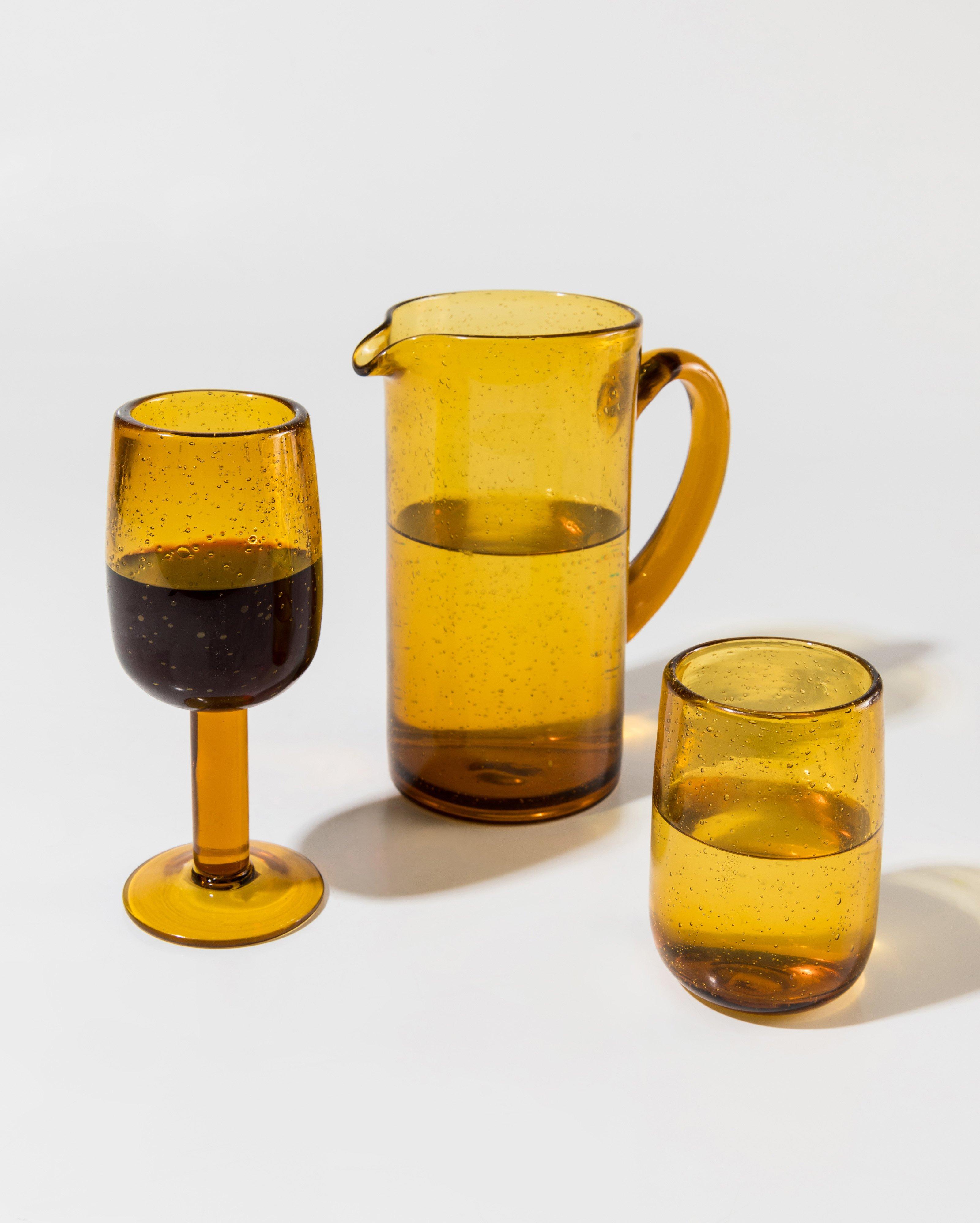 Bubble Water Glass -  Ochre