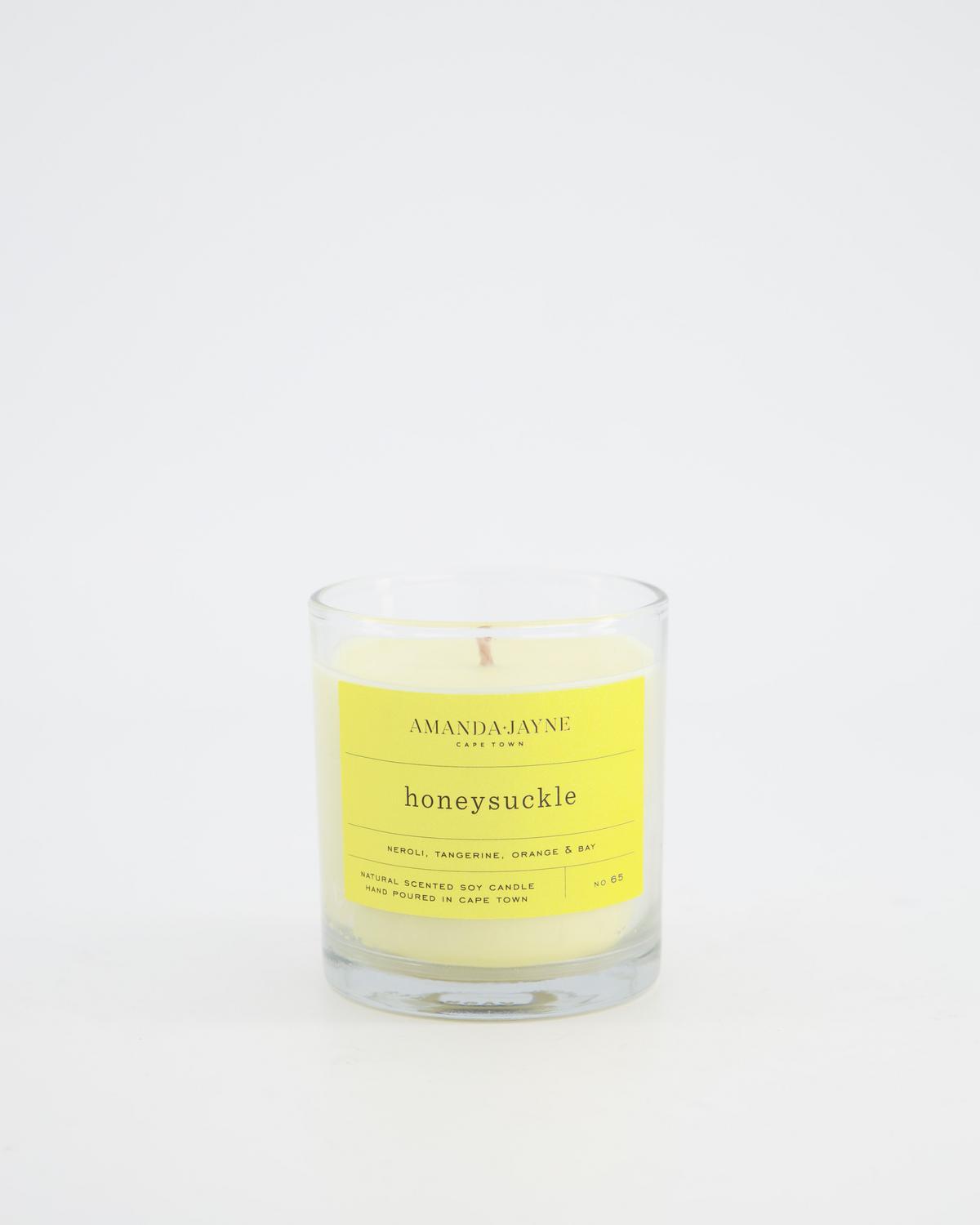 Honeysuckle Glass Candle -  yellow