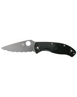 Spyderco Tenacious Lightweight Serrated Knife -  black