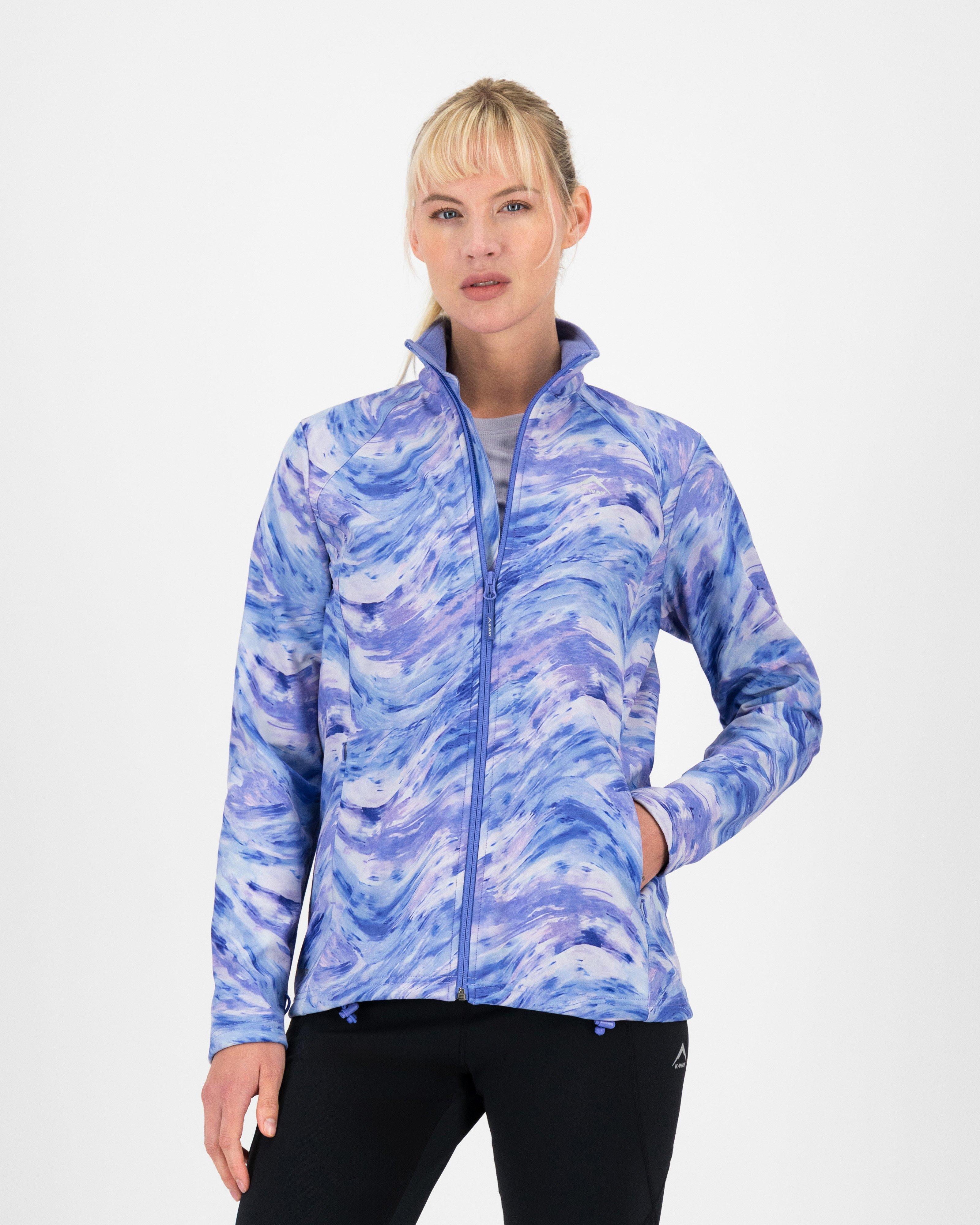 K-Way Women's Mira Printed Eco Softshell Jacket -  Blue