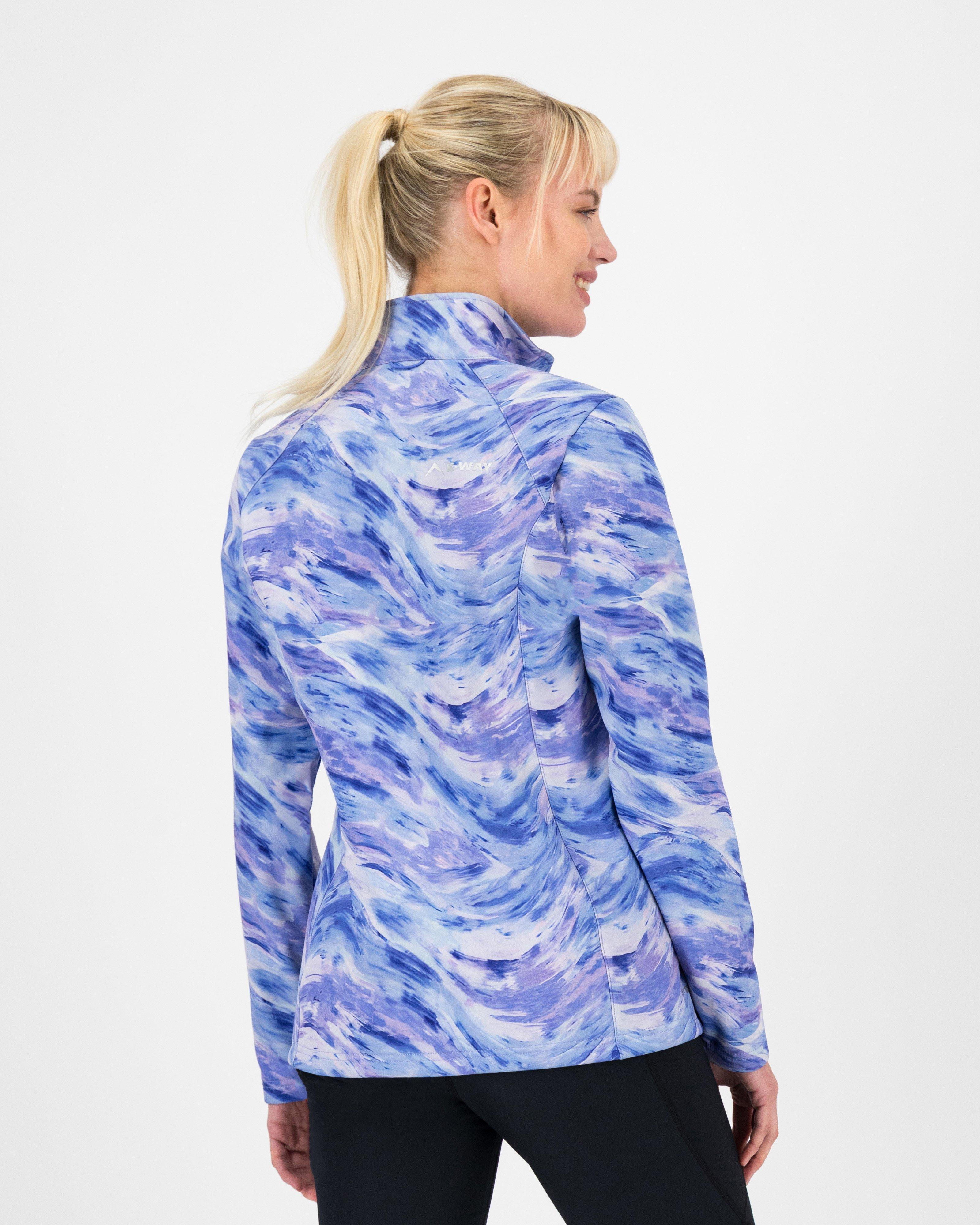 K-Way Women's Mira Printed Eco Softshell Jacket -  Blue