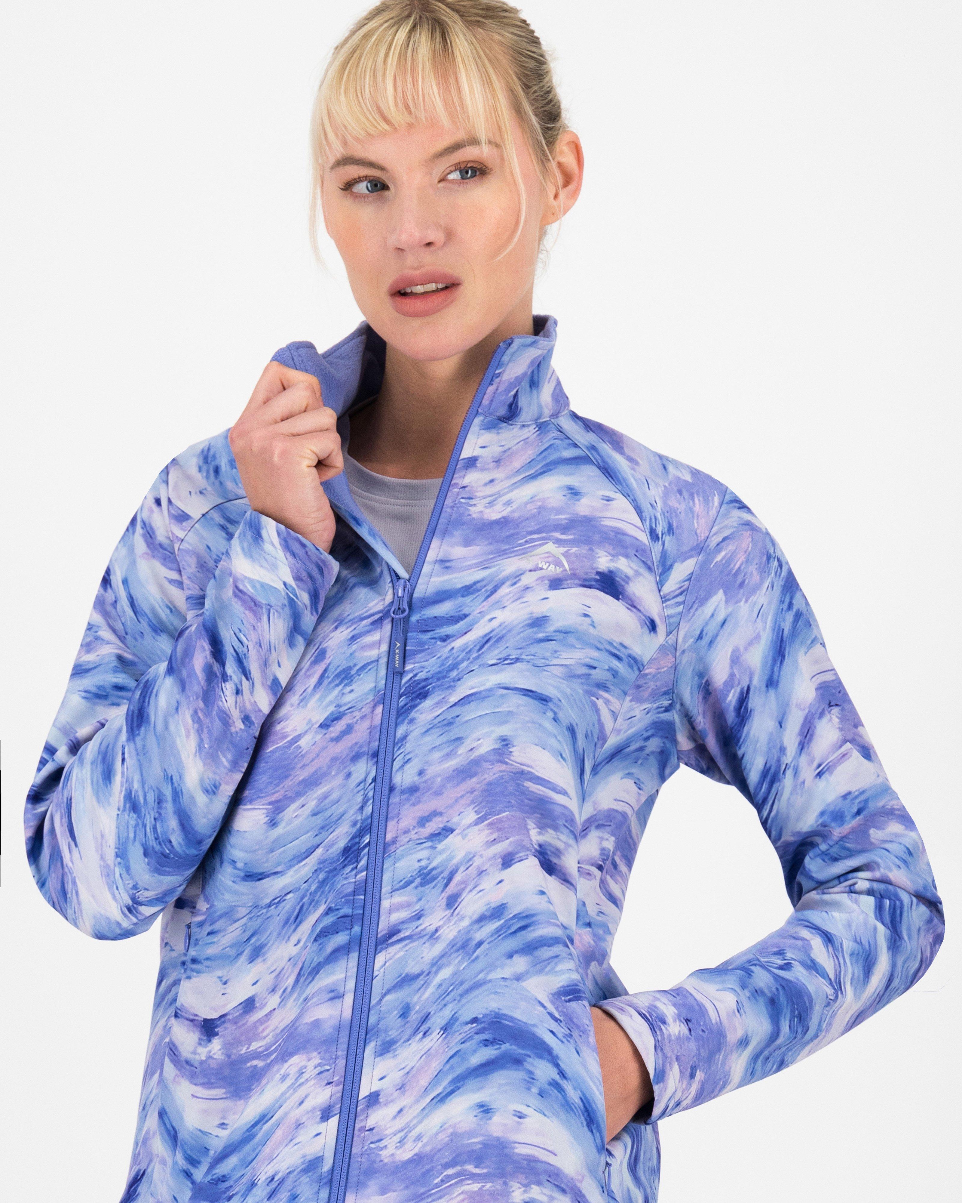 K-Way Women's Mira Printed Eco Softshell Jacket -  Blue