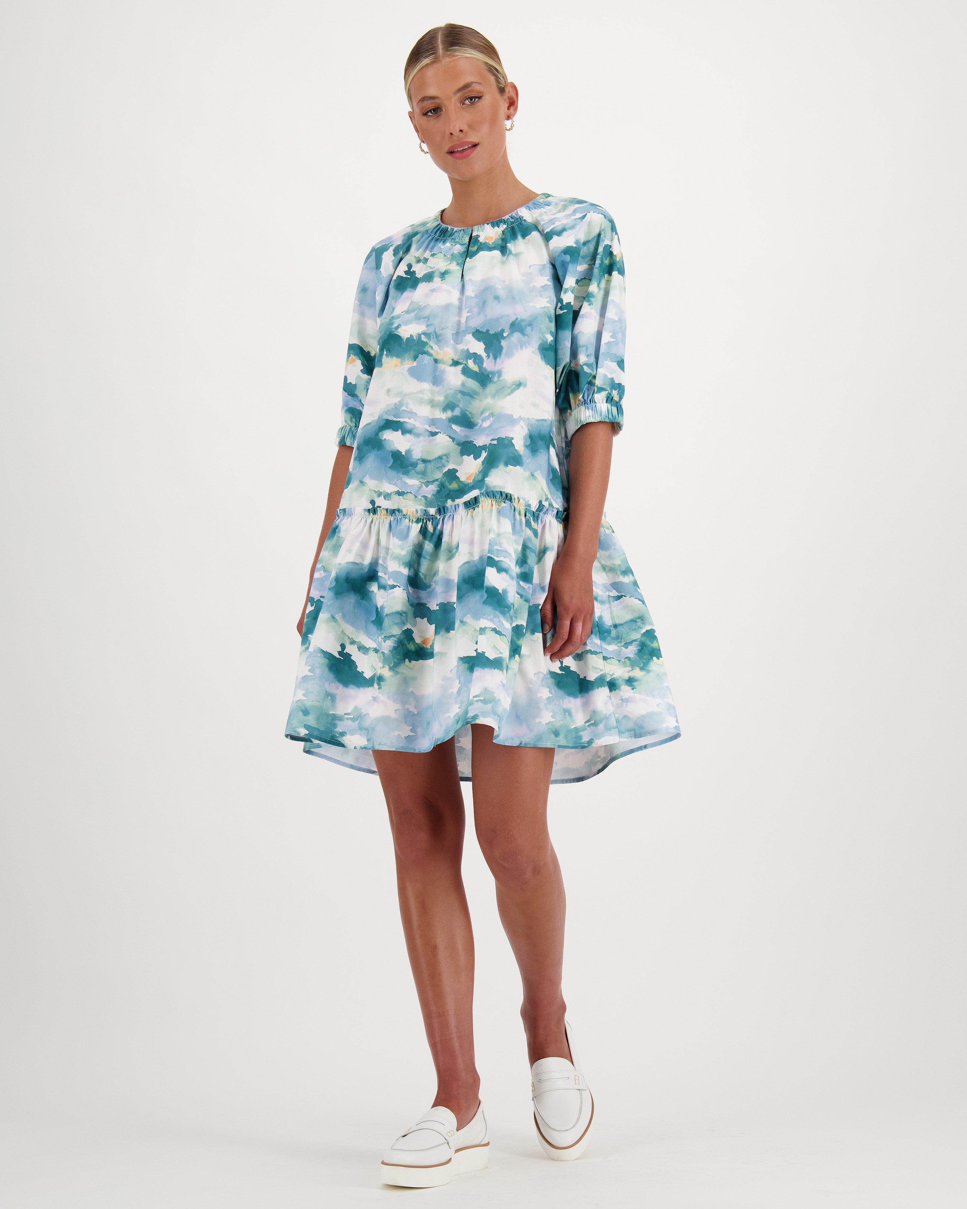 Poetry Amari Tonal Floral Dress -  blue