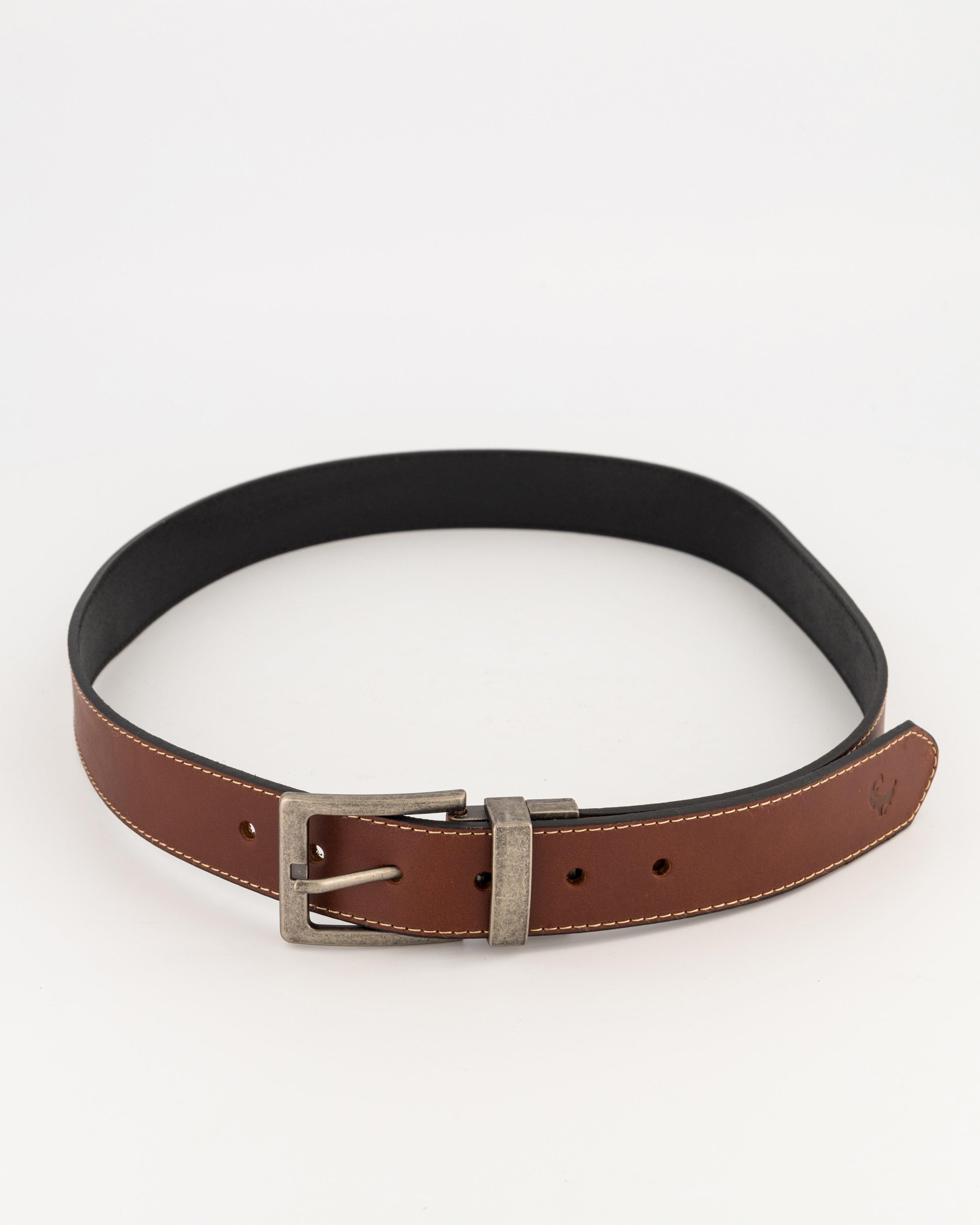 Men's Joff Reversible Leather Belt -  Brown