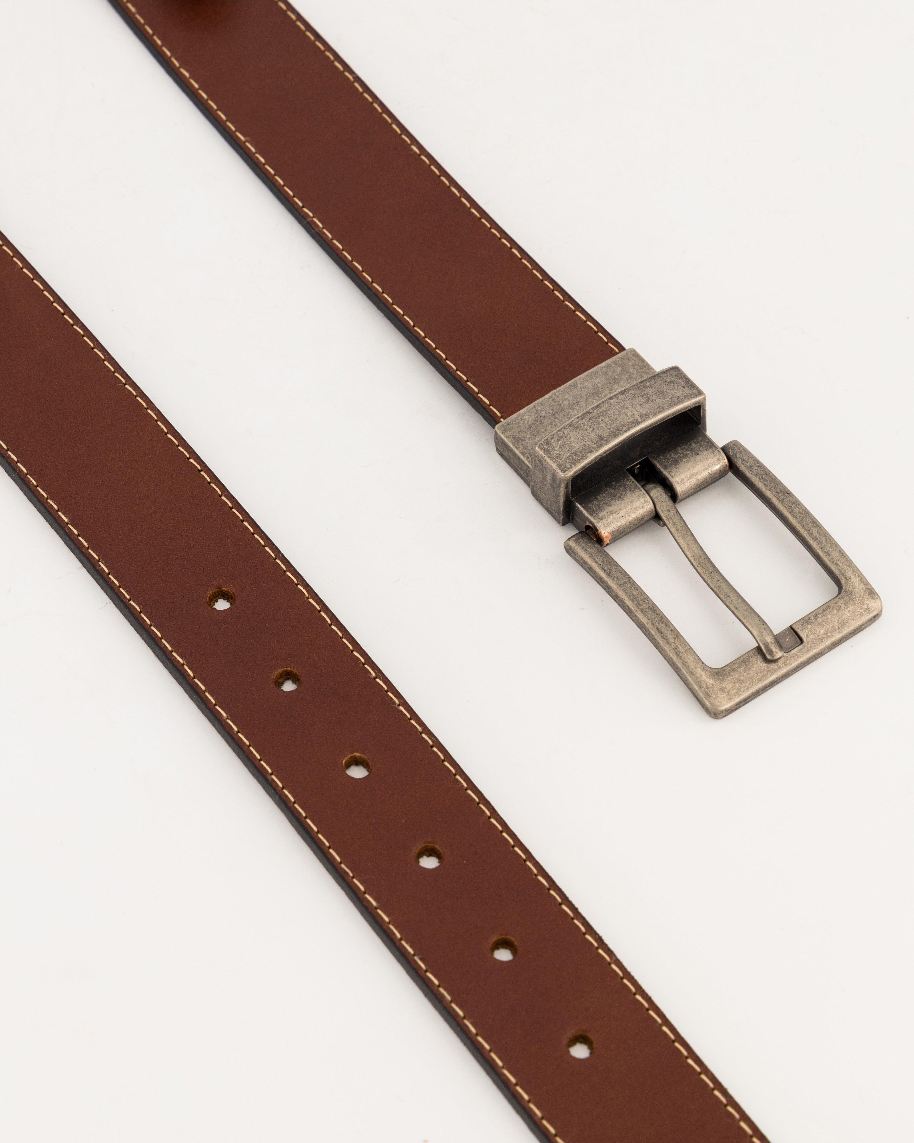 Men's Joff Reversible Leather Belt -  Brown