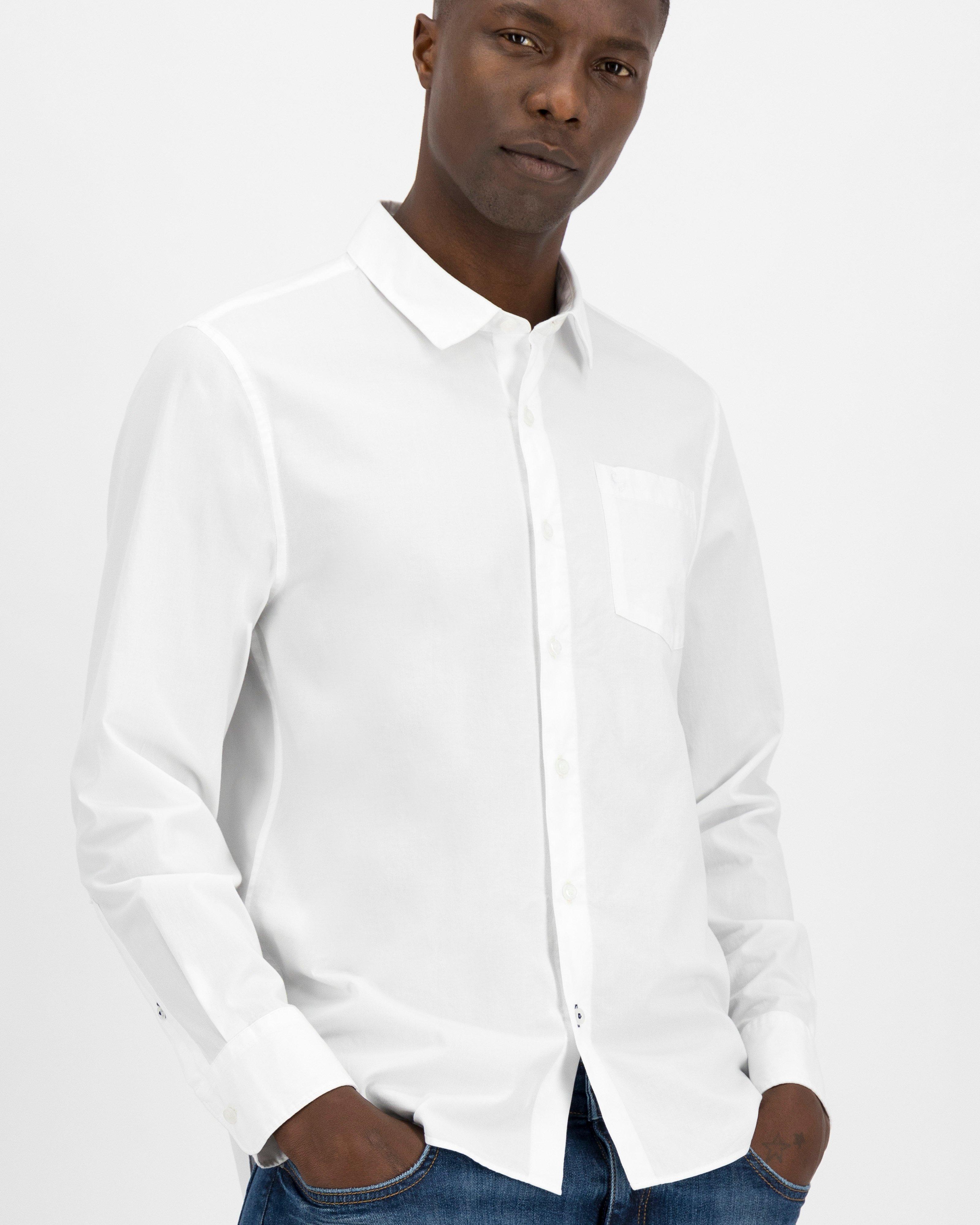 Mens white shirt 2024 slim fit