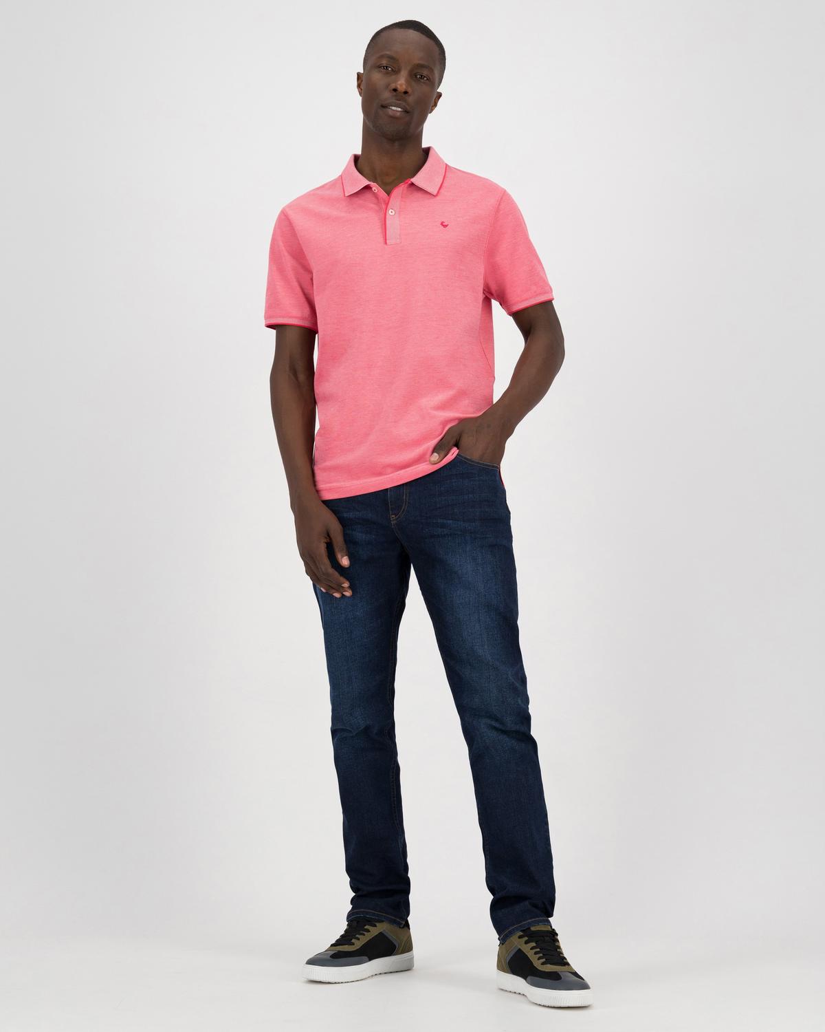 Old Khaki Men's Charlie Relaxed Fit Golfer -  Pink