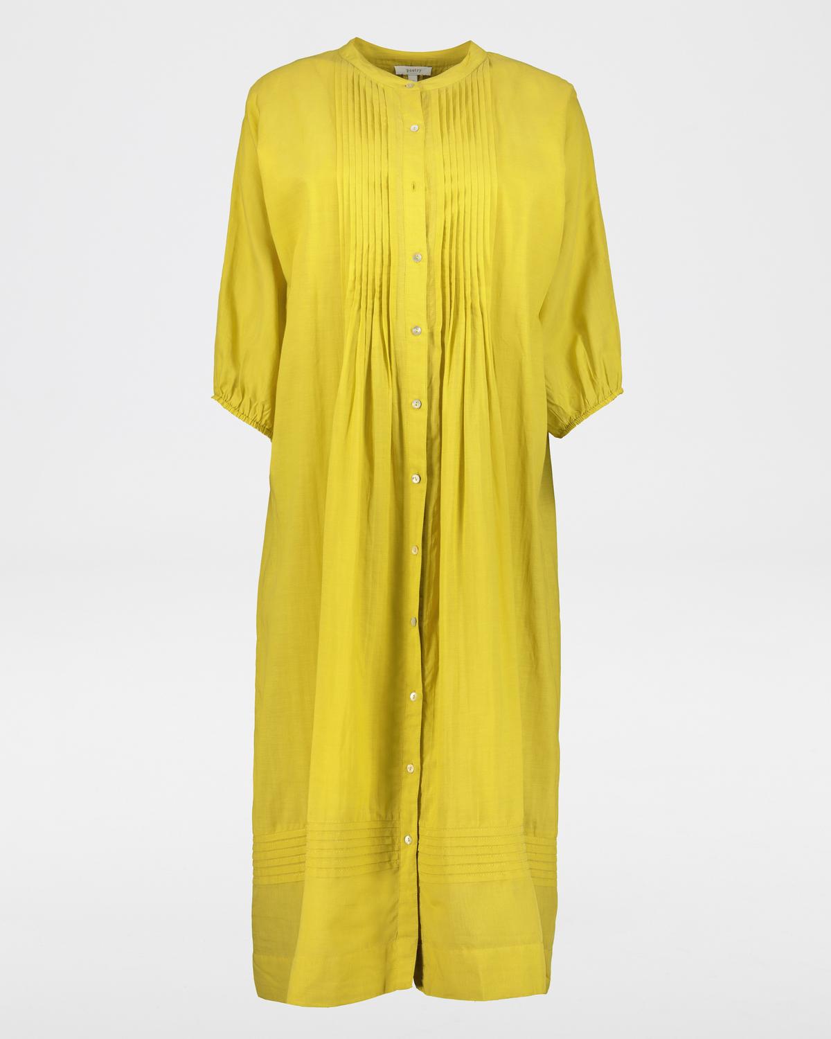 Madina Pintuck Dress -  Yellow