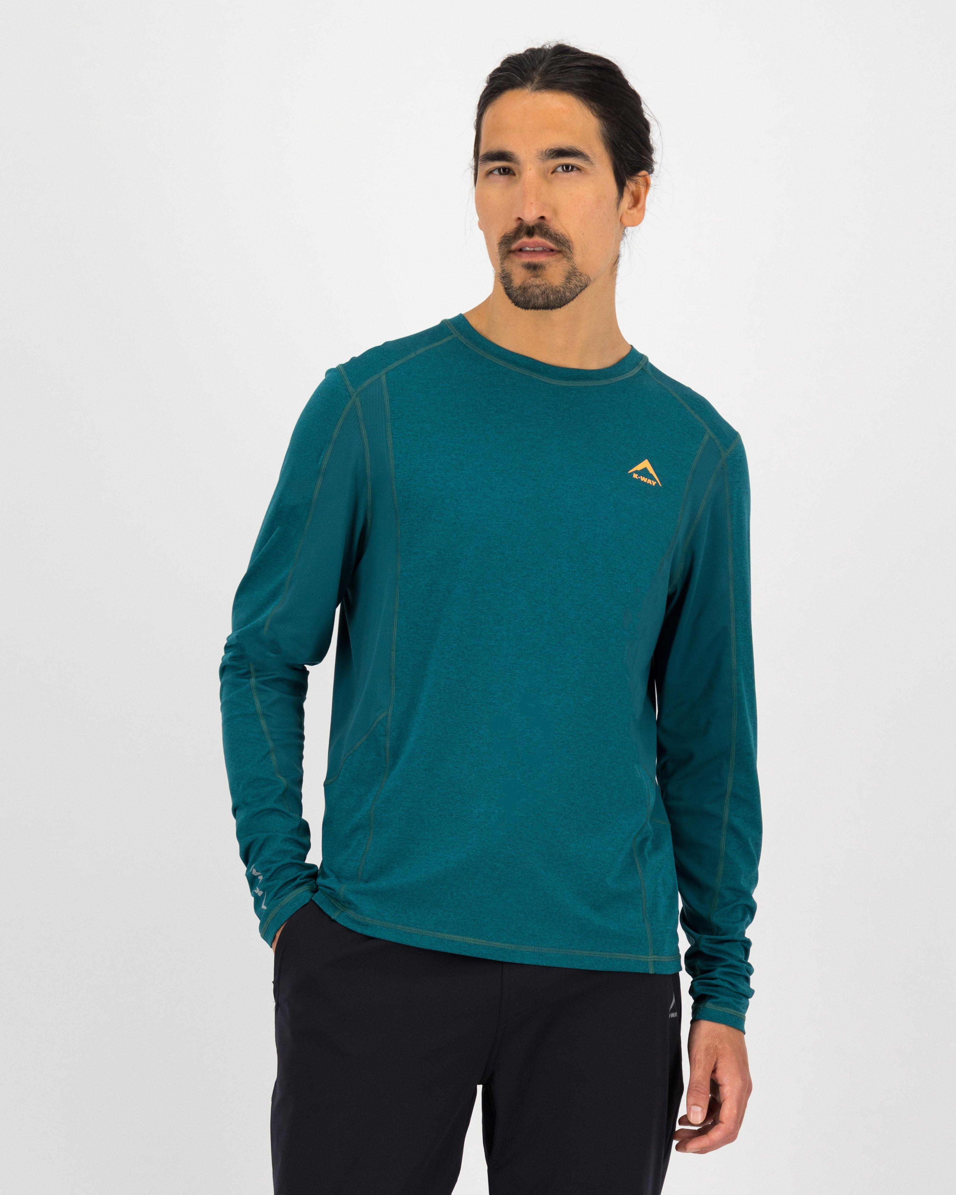 K-Way Pulse Men's Flex Tech T-shirt -  Bottle Green