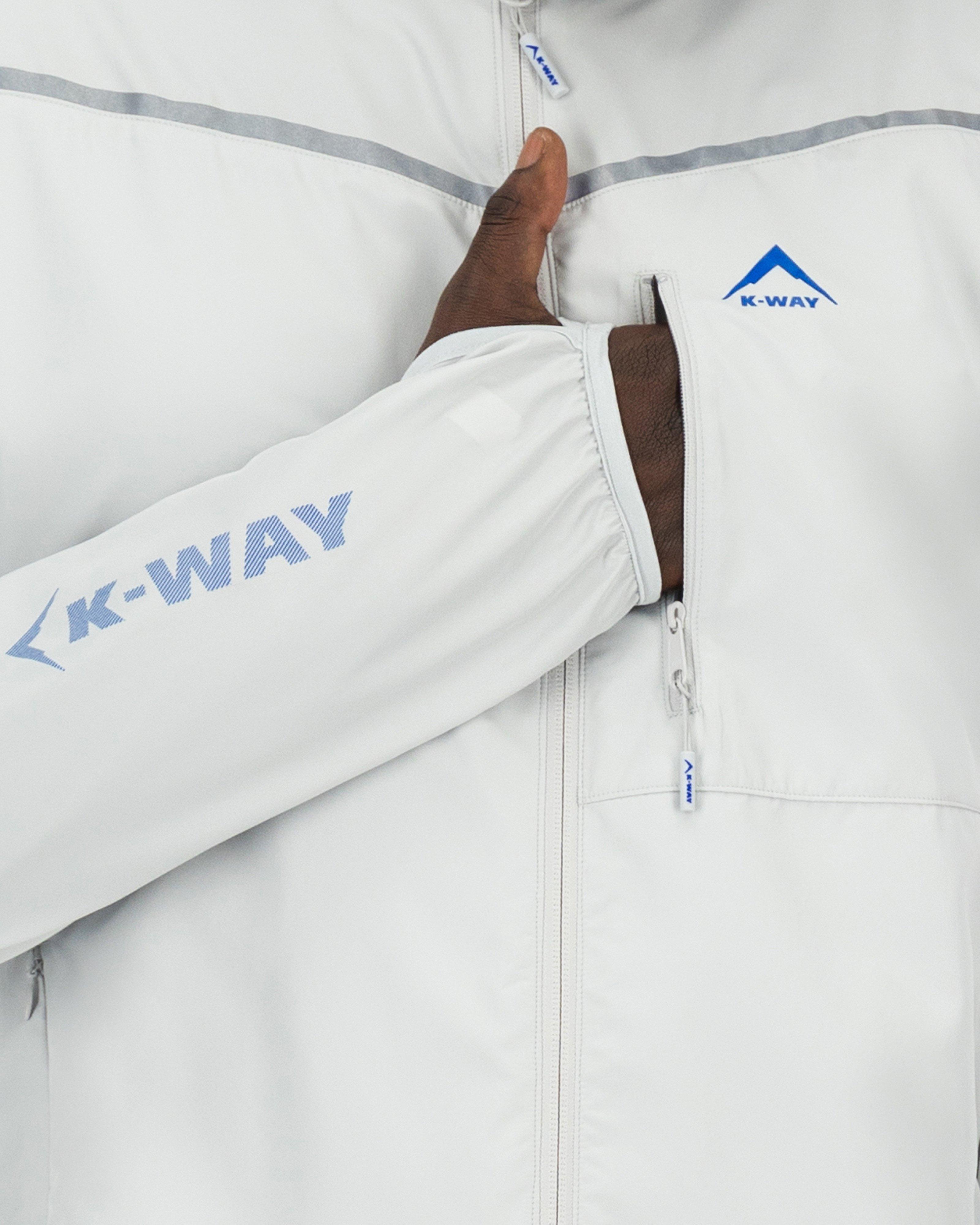 K-Way Pulse Men's Flex Windbreaker Jacket -  Silver