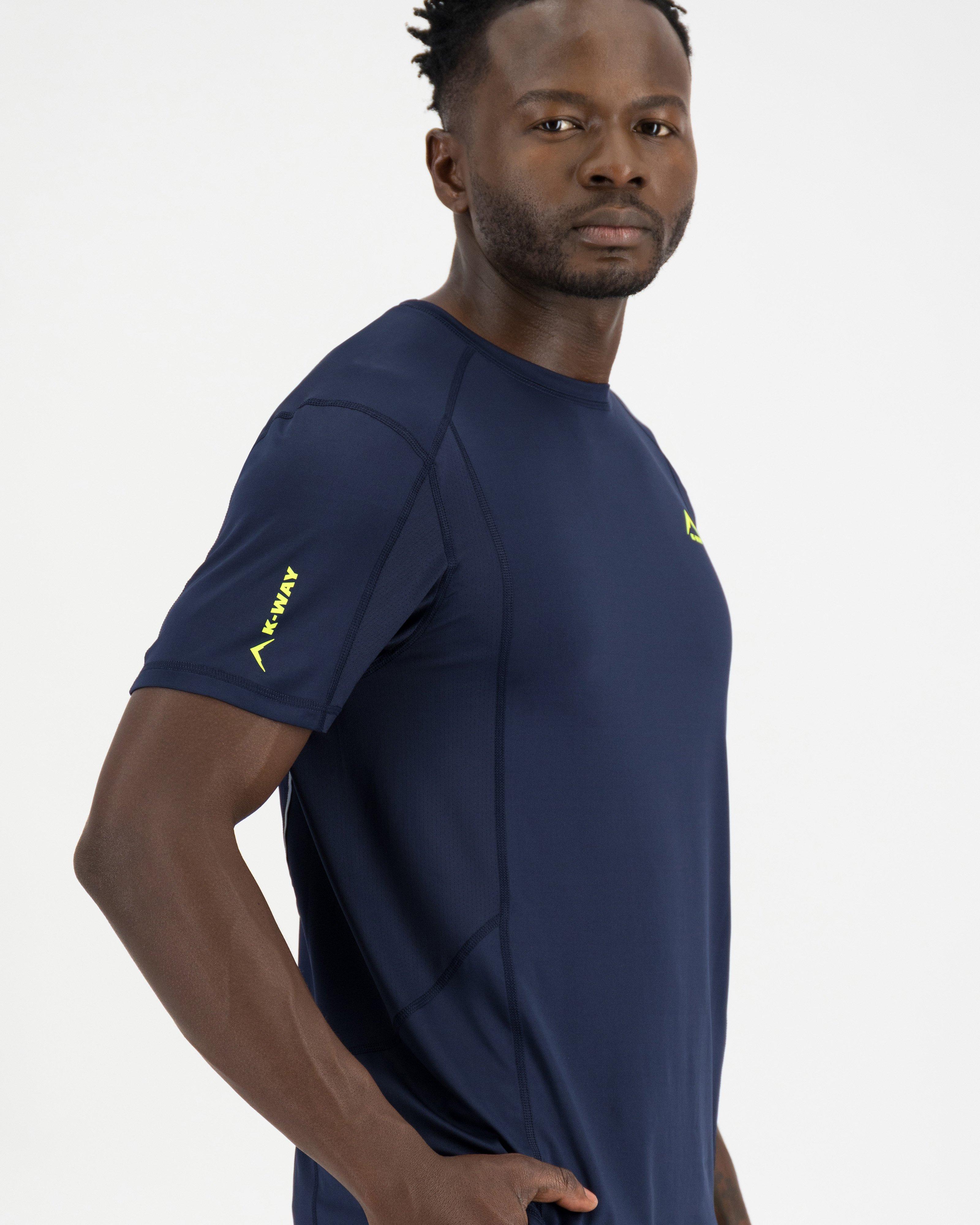 K-Way Pulse Men's Flex Short Sleeve Tech T-shirt -  Navy