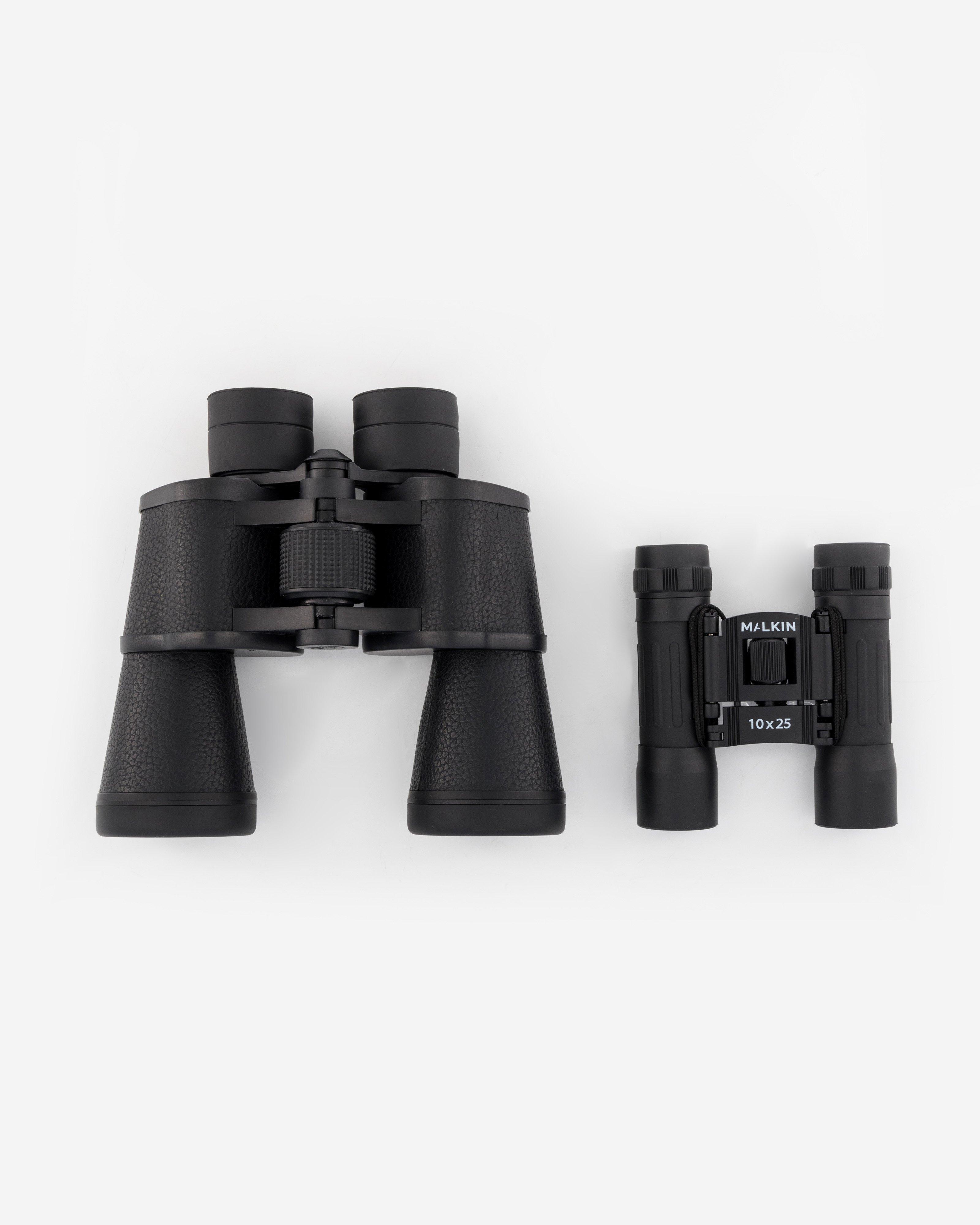 Malkin 10x50 and 10x25 Binoculars Combo -  Black