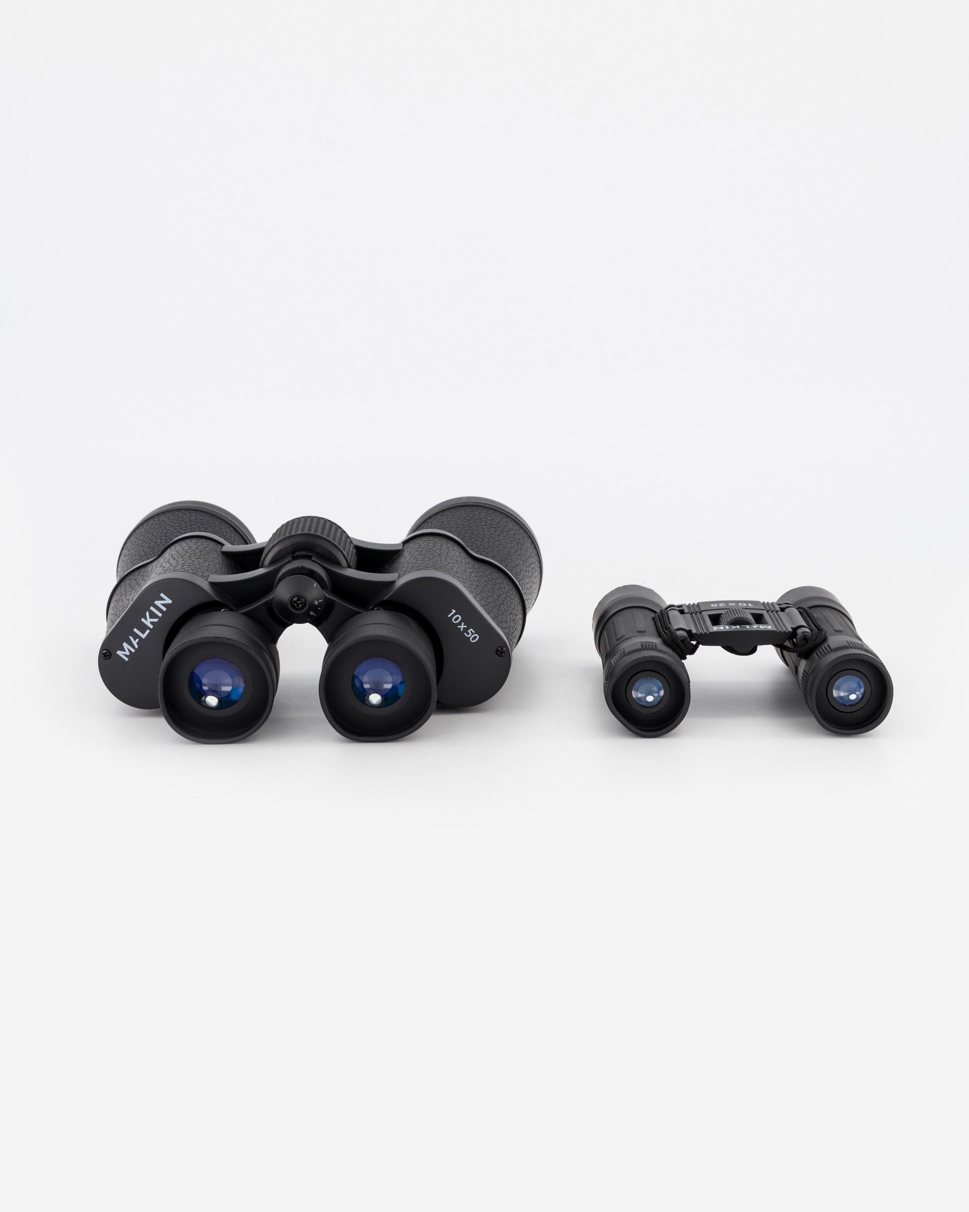 Malkin 10x50 and 10x25 Binoculars Combo -  Black