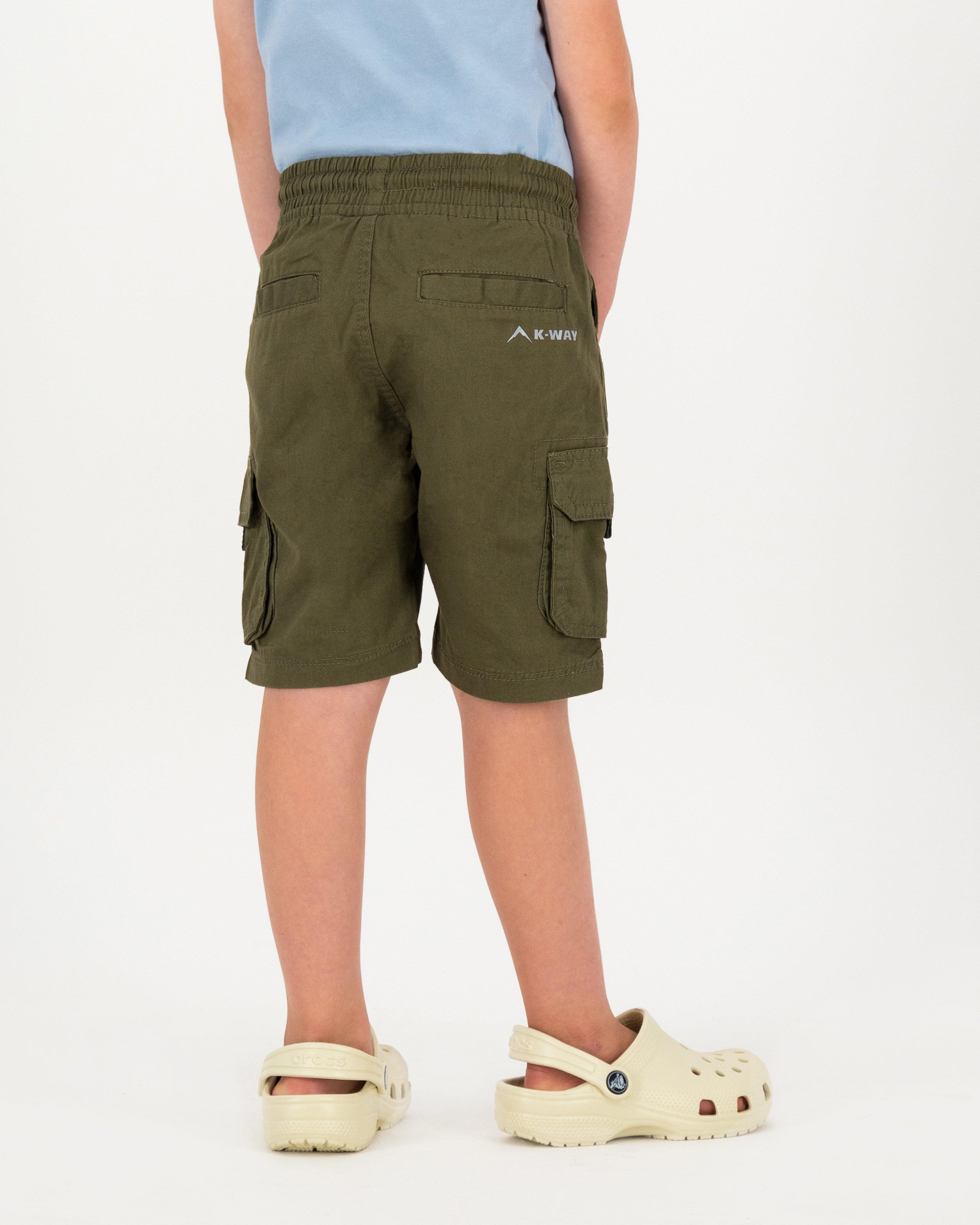 K-Way Kids Cargo Shorts -  Olive