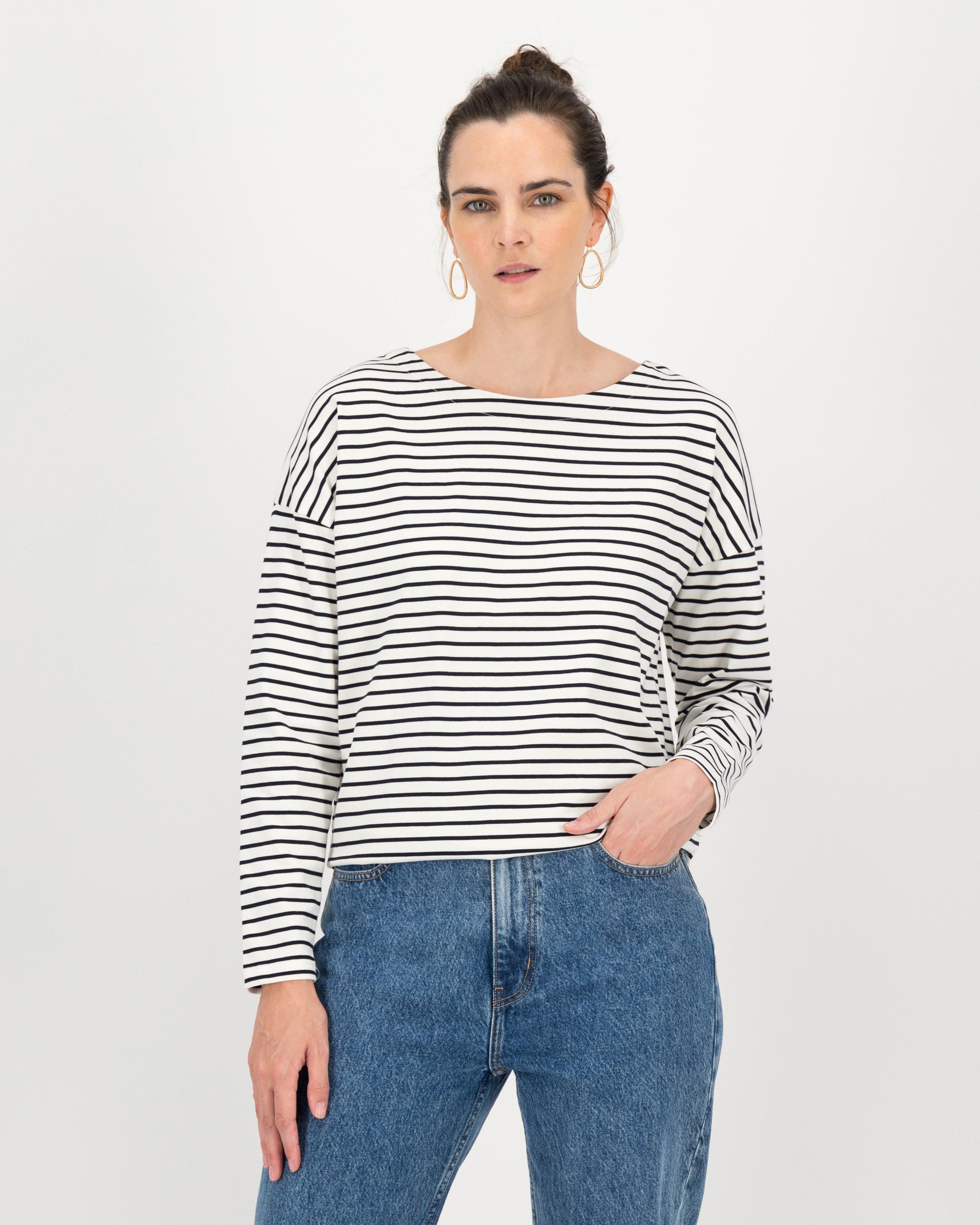 Alana Boatneck Stripe T-Shirt - Poetry Clothing Store
