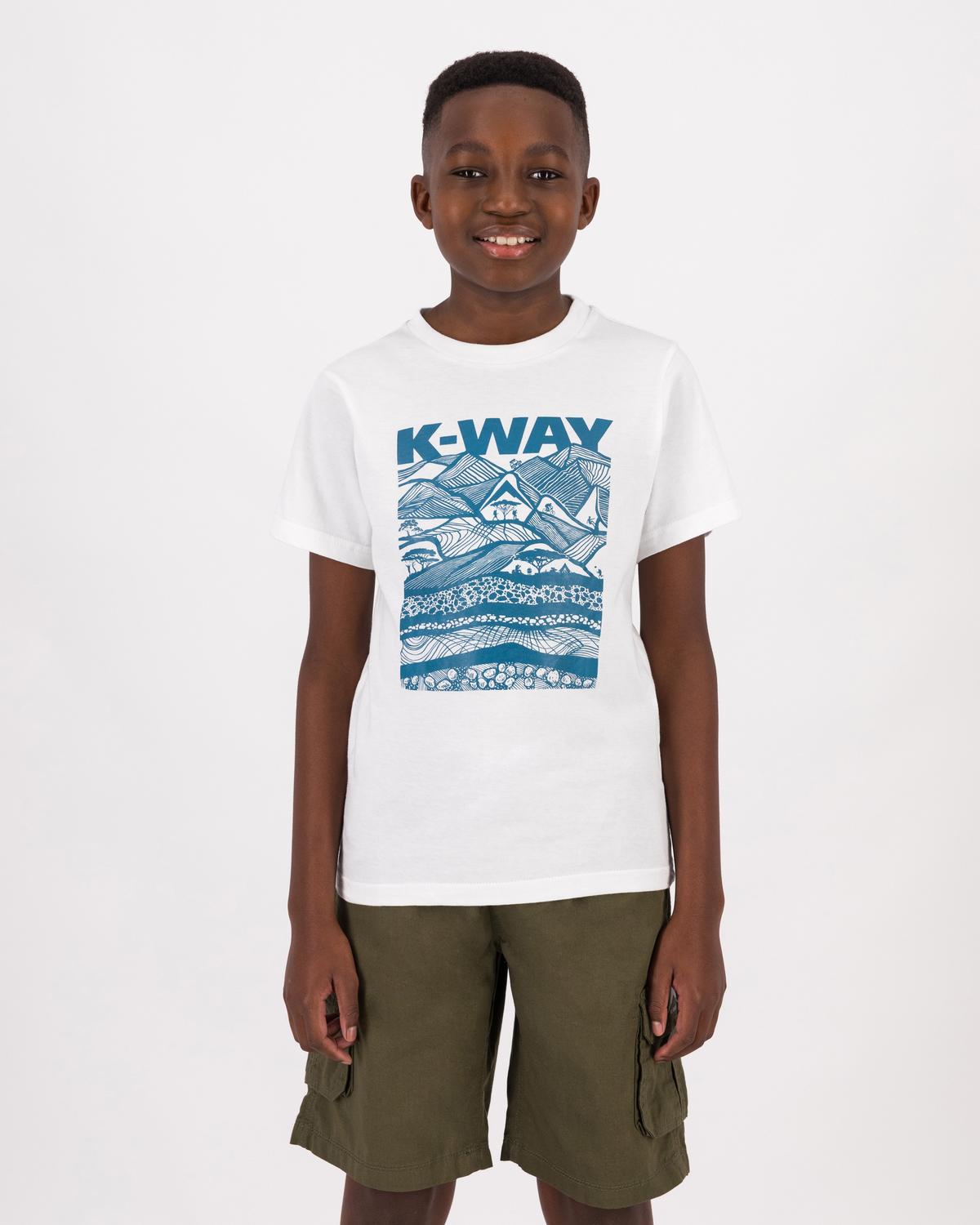 K-Way Youth S-S Graphic Tee Boys -  White