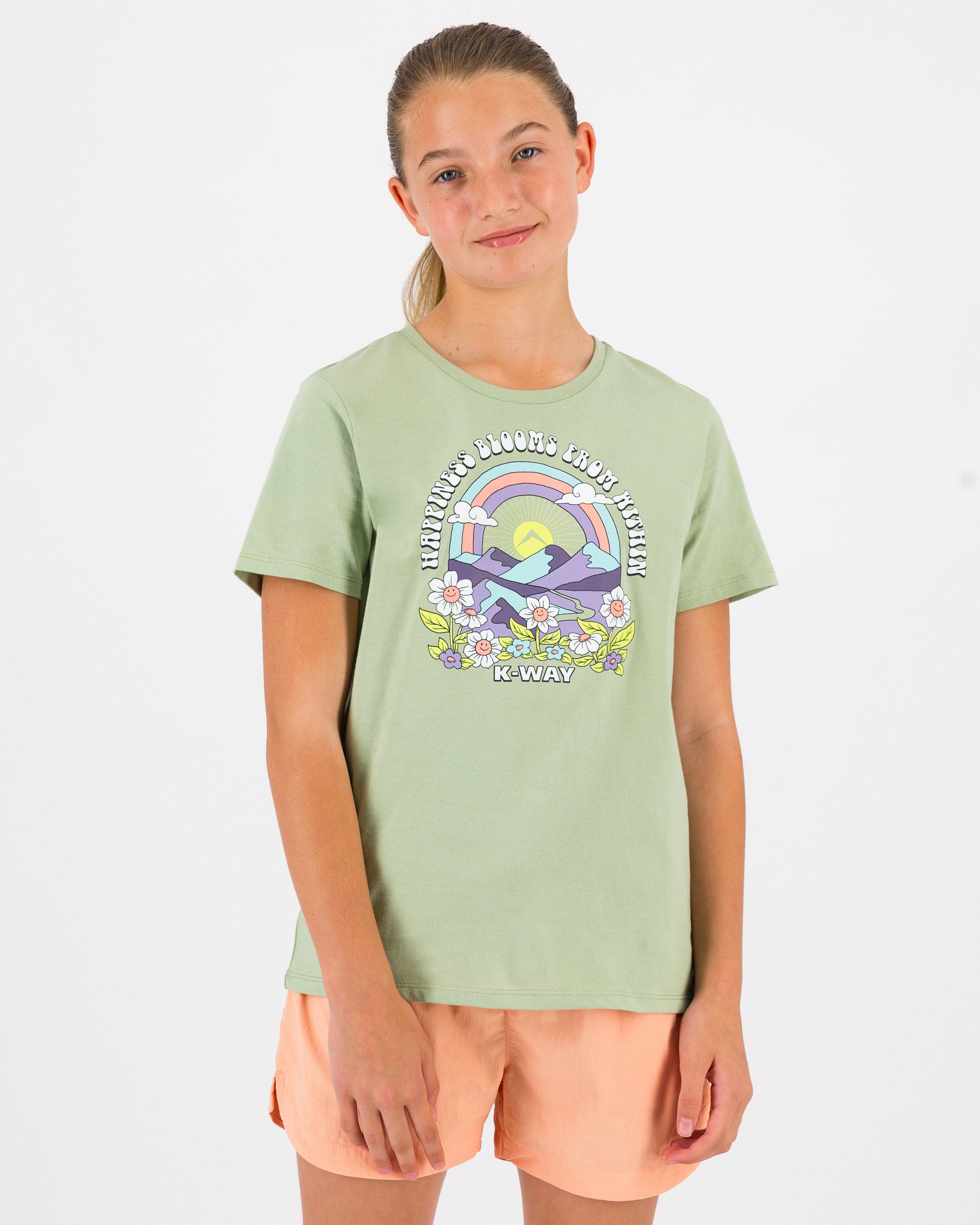 K-Way Youth Girls' Aspire Graphic T-Shirt -  Light Green