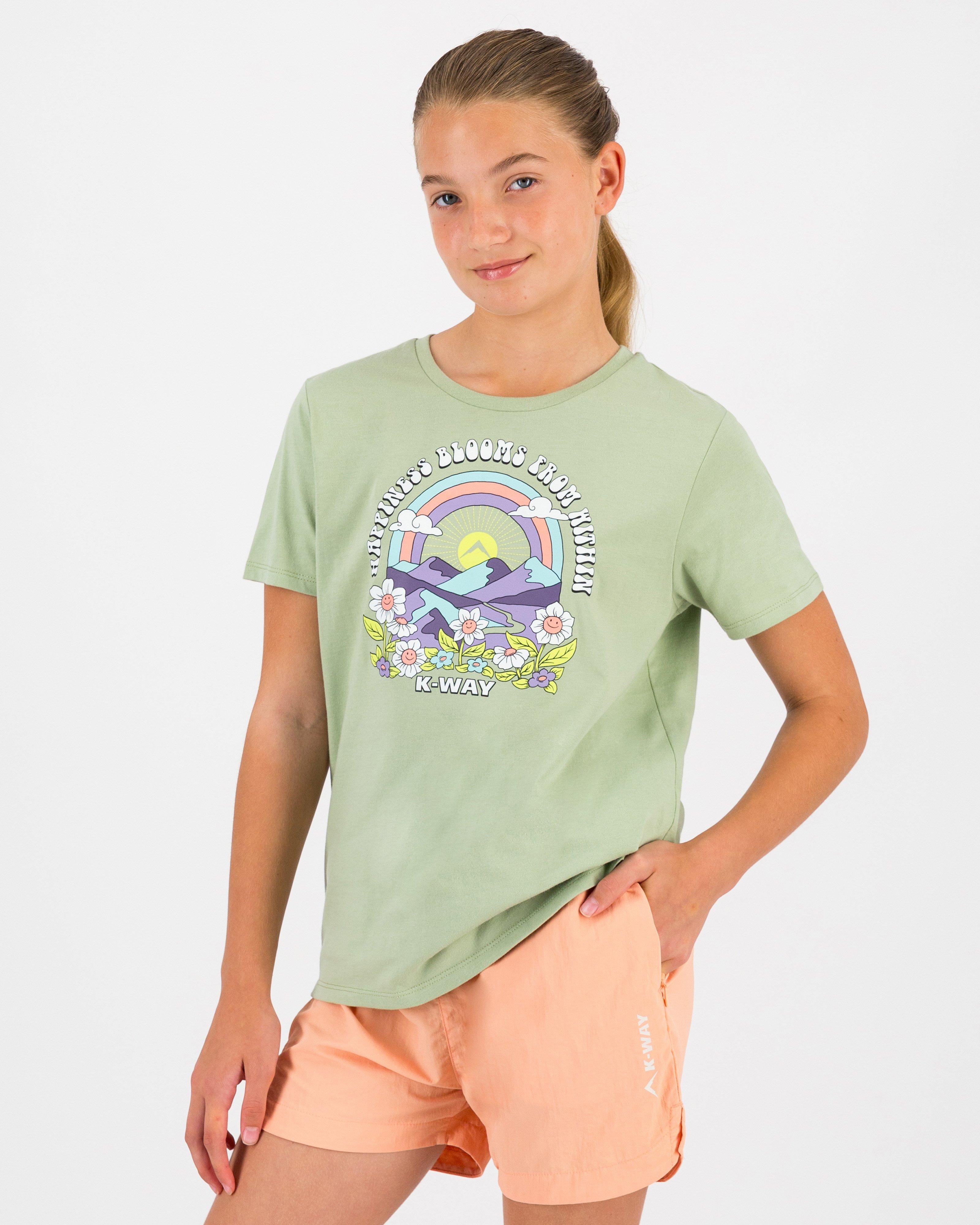 K-Way Youth Girls' Aspire Graphic T-Shirt -  Light Green