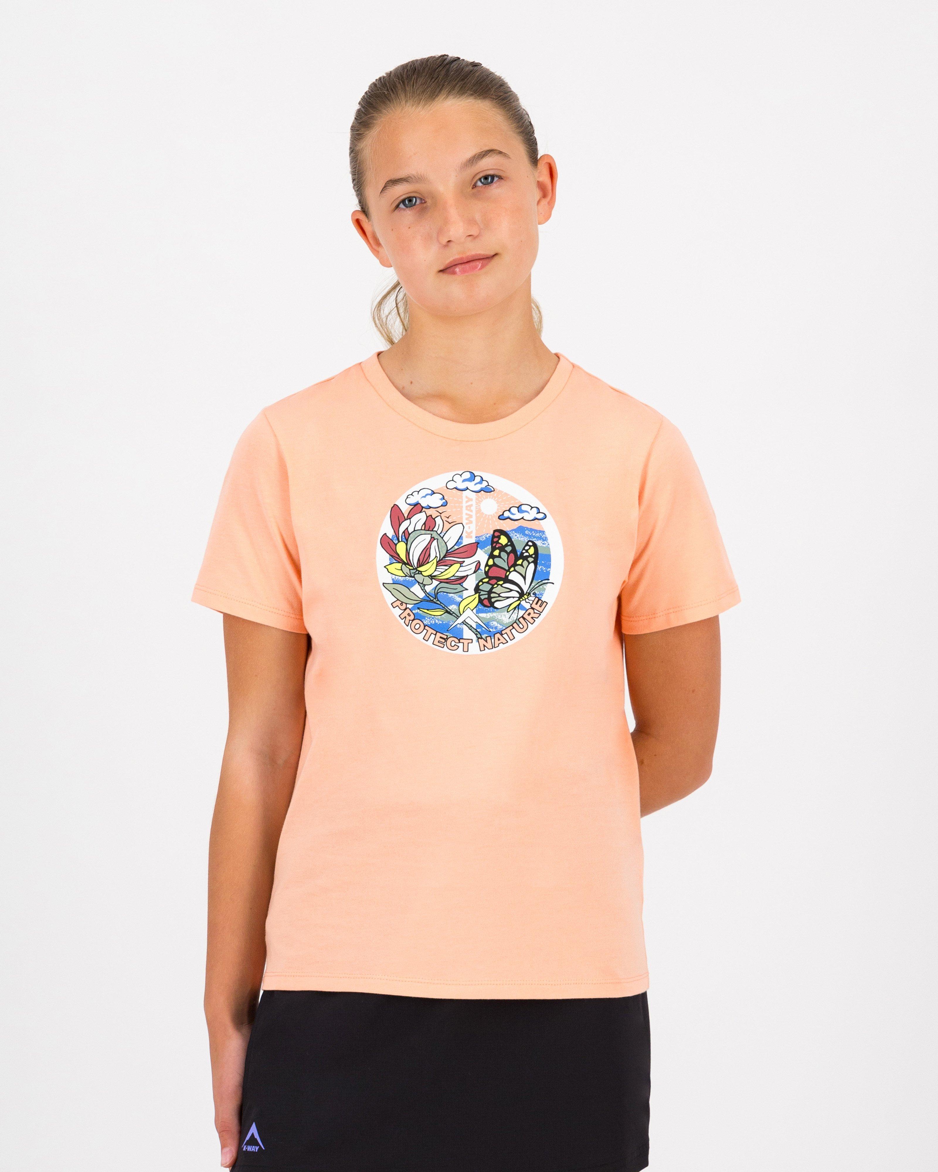 K-Way Youth Girls' Aspire Graphic T-Shirt -  Apricot