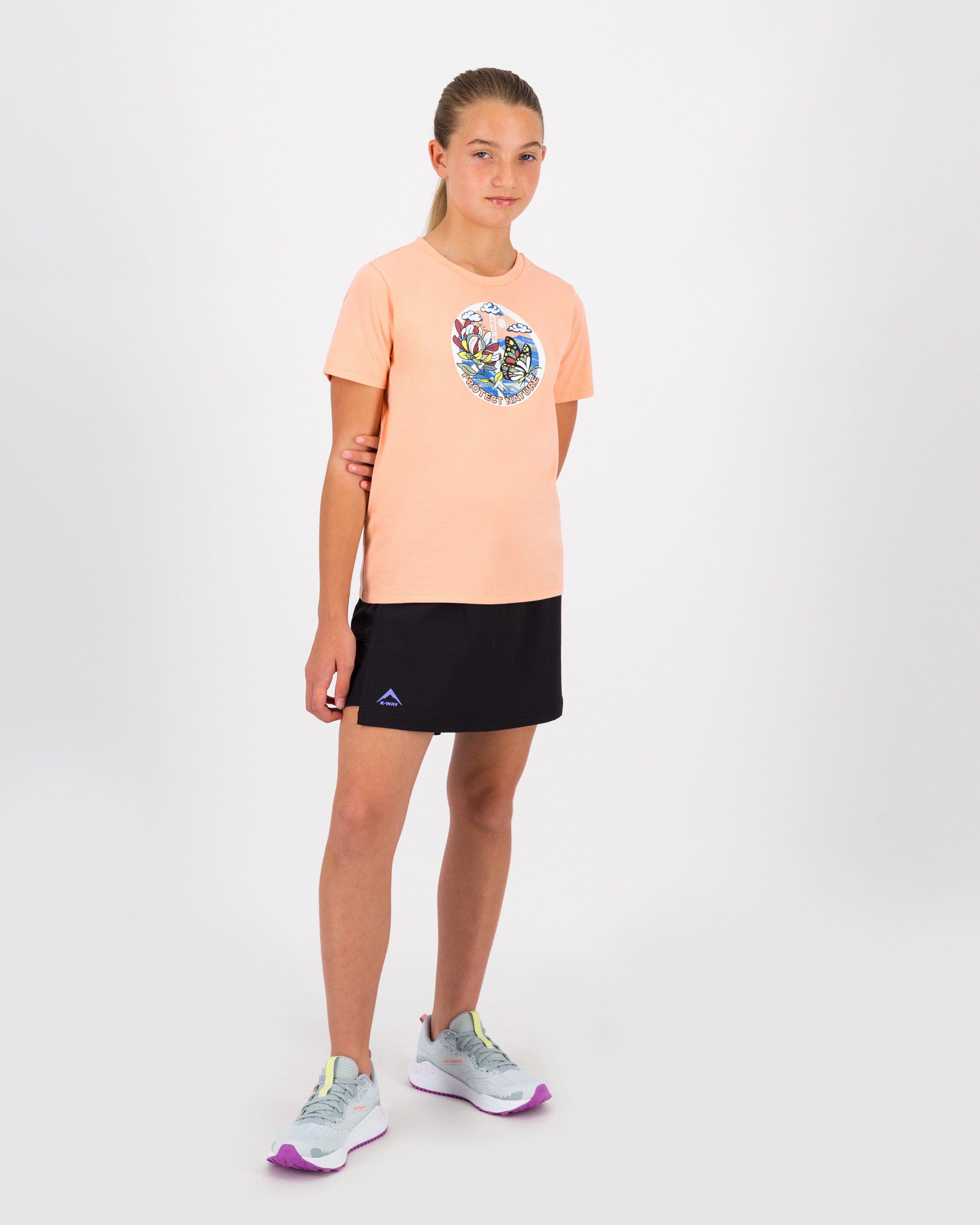 K-Way Youth Girls' Aspire Graphic T-Shirt -  Apricot