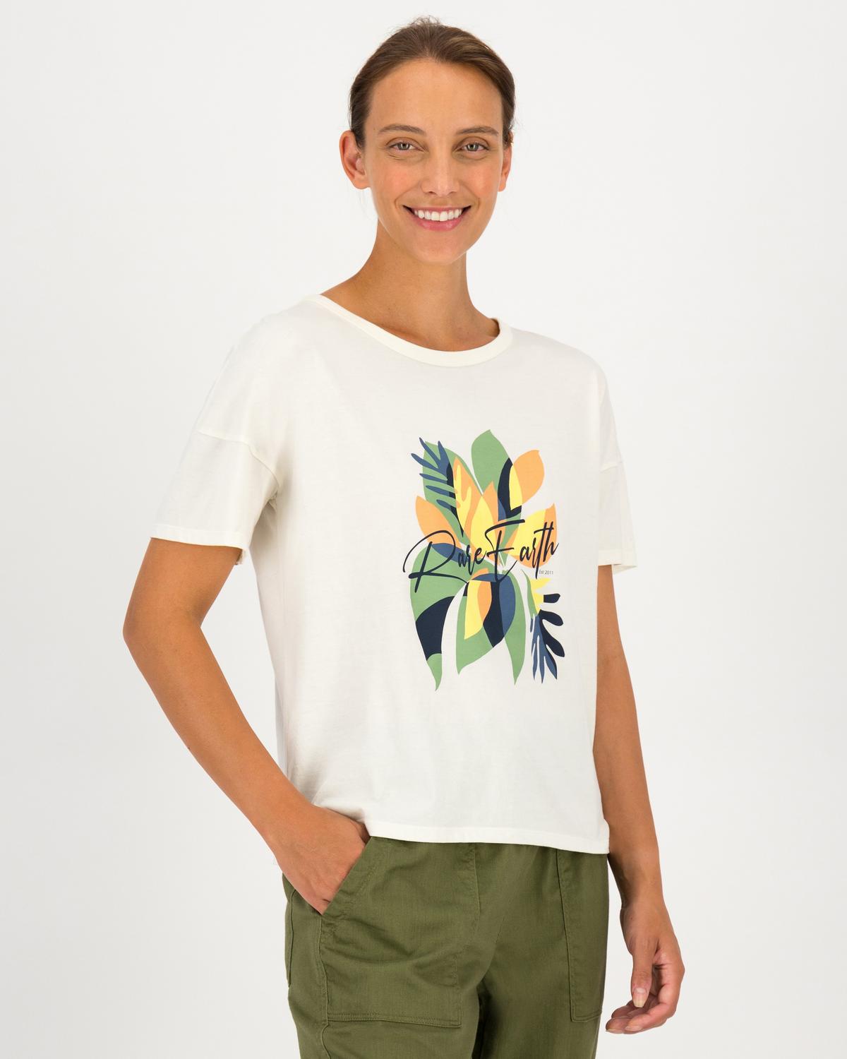 Rare Earth Women's Mona Graphic T-shirt -  Milk