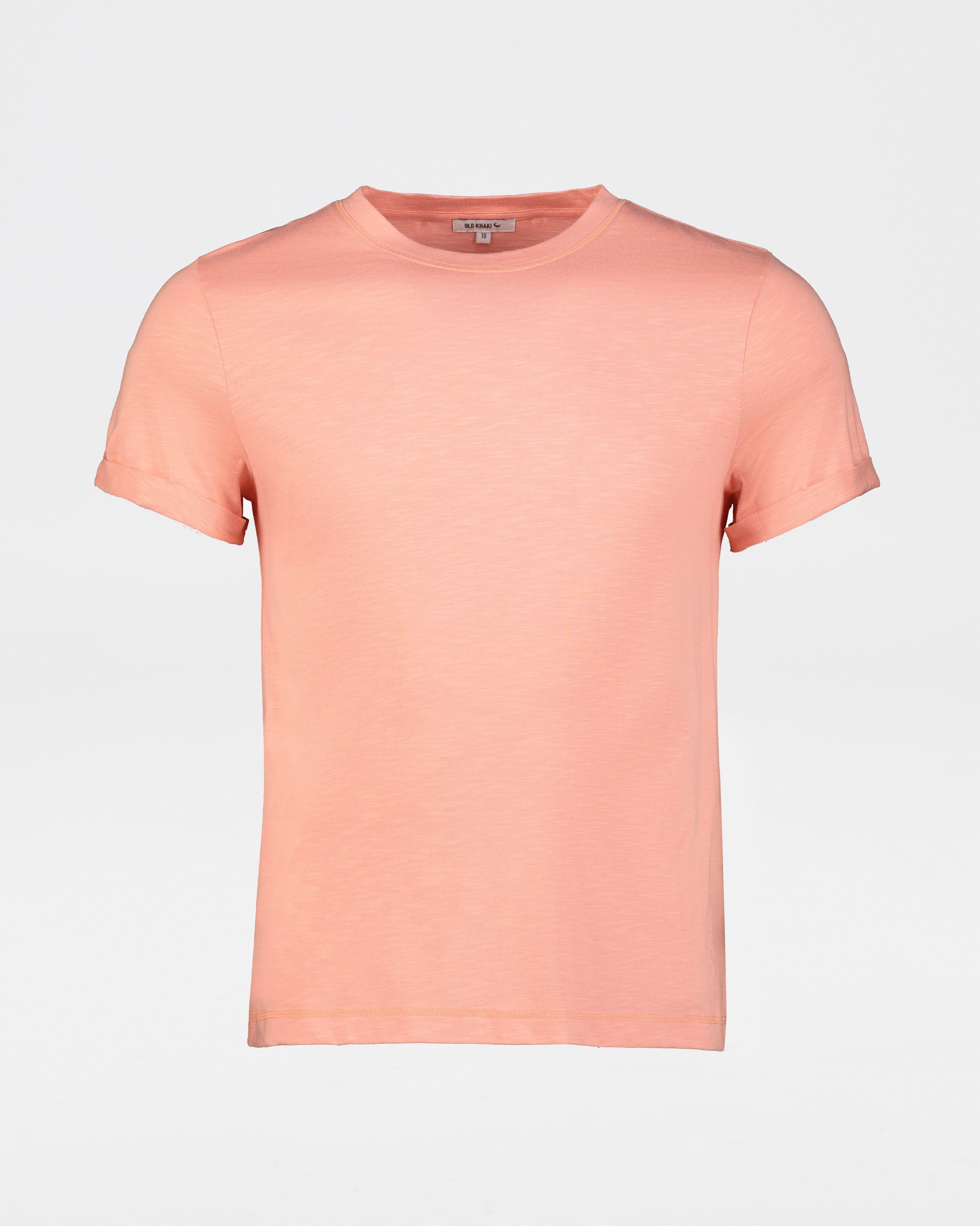Peach color clearance t shirt plain