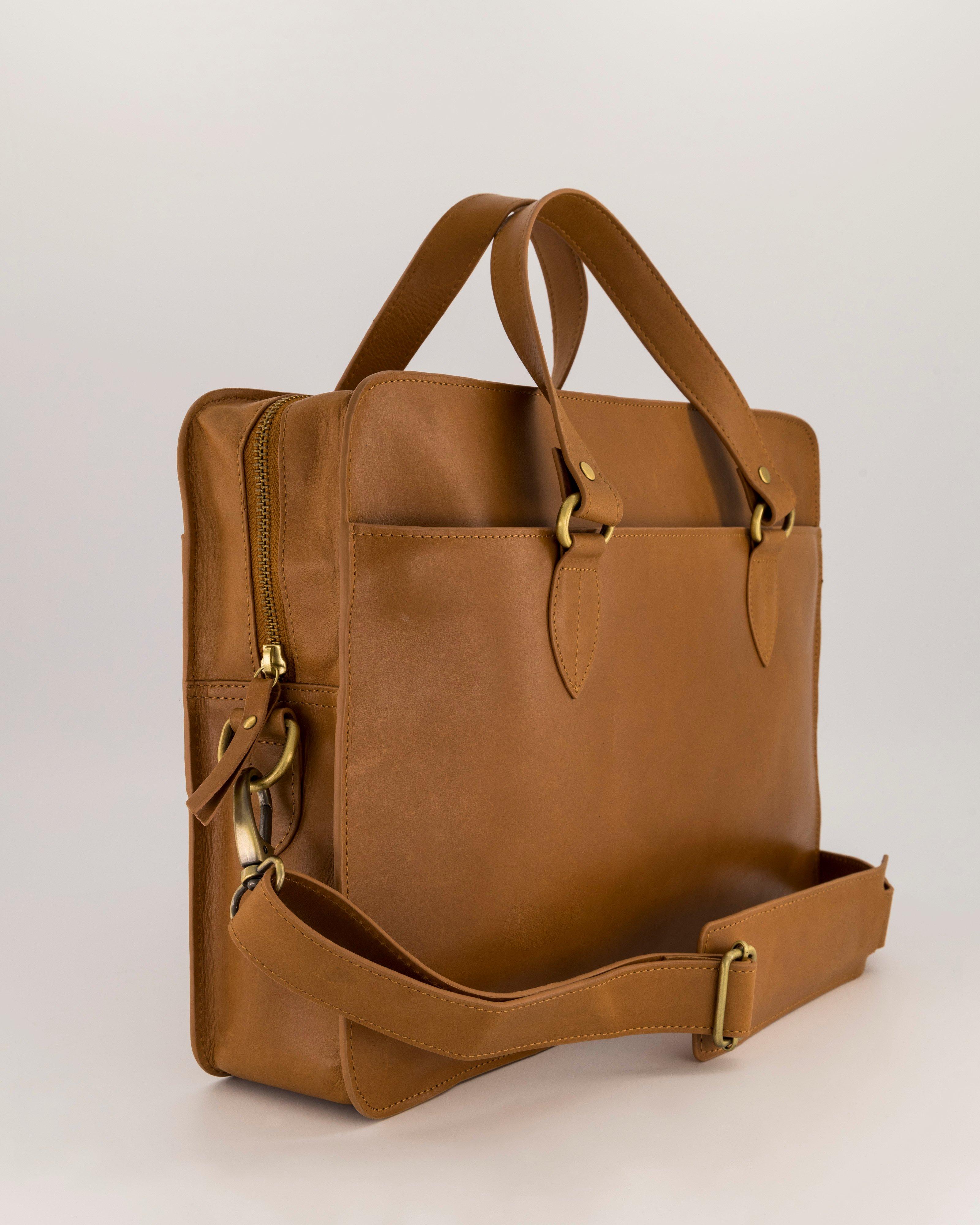 Kayla Laptop Bag -  Tan