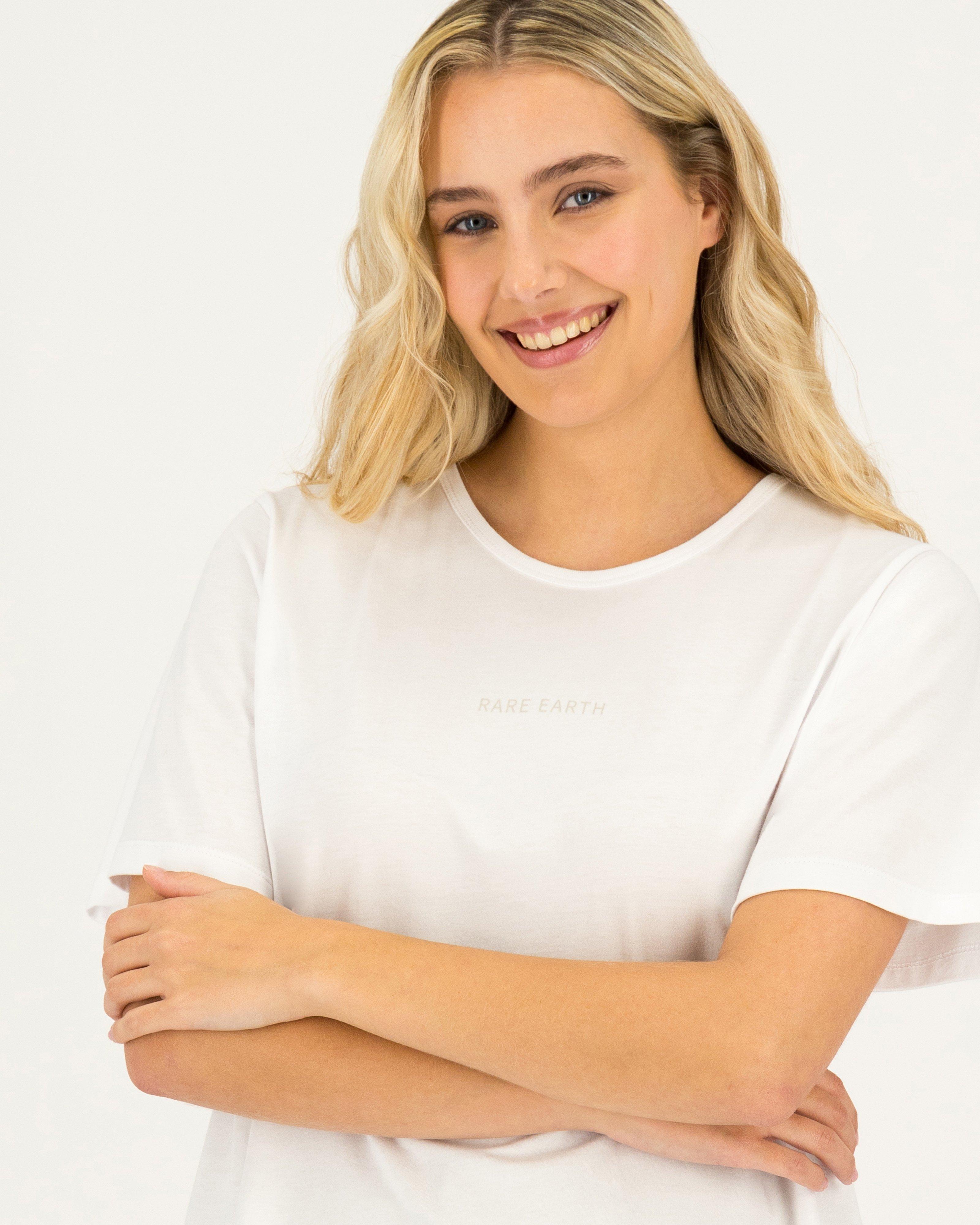 Rare Earth Women's Aura Basic T-shirt -  White