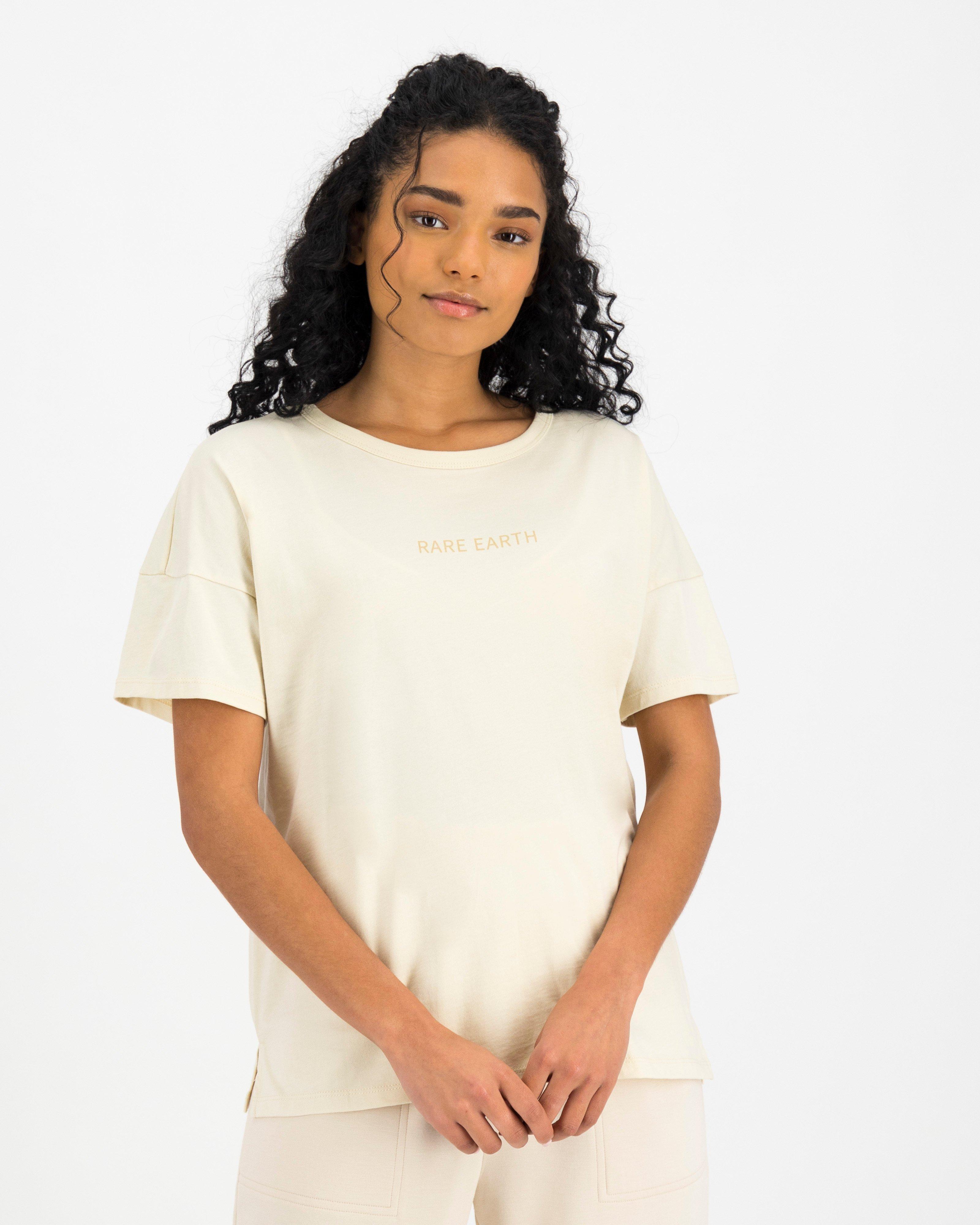 Rare Earth Women's Aura Basic T-shirt -  Stone