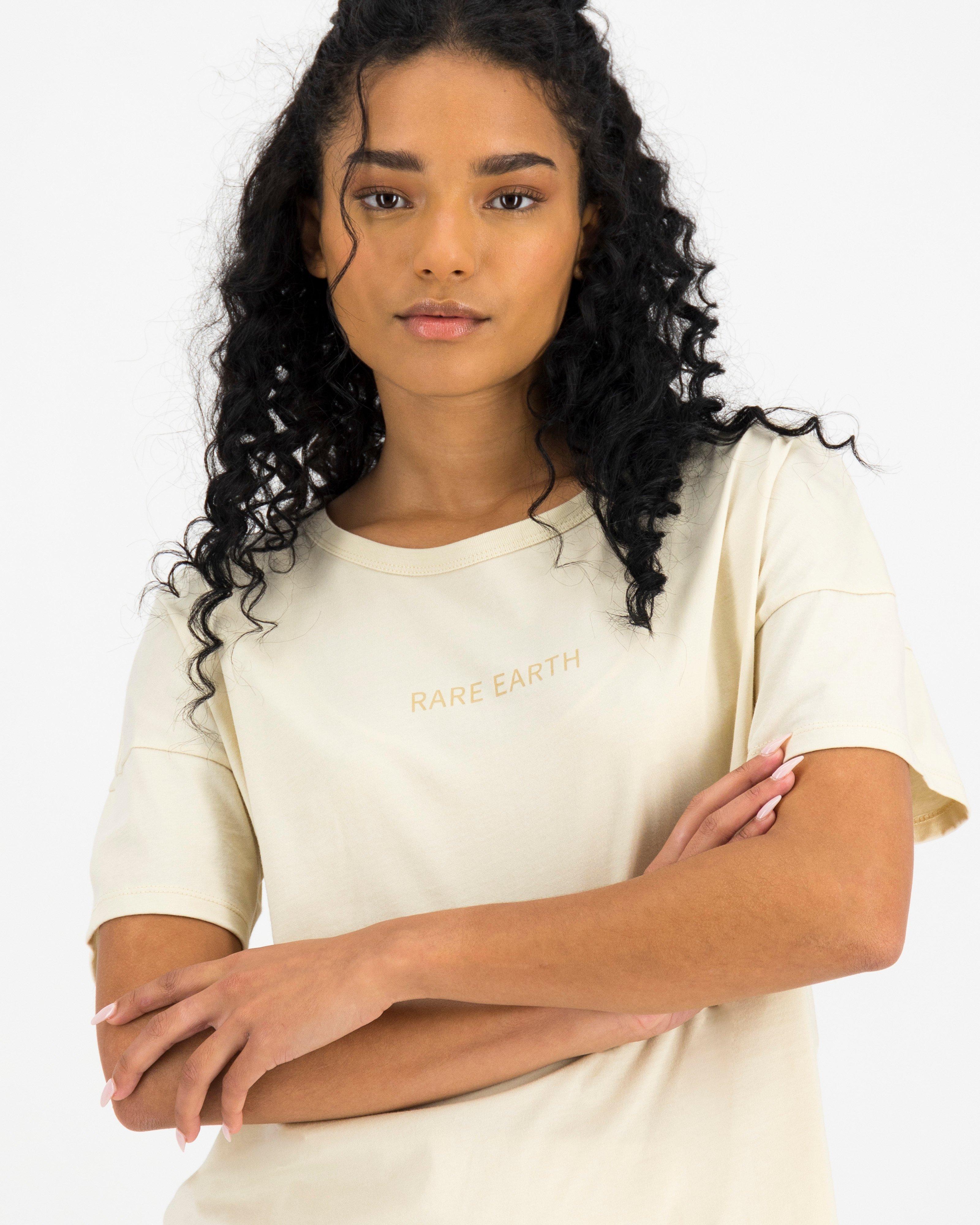Rare Earth Women's Aura Basic T-shirt -  Stone