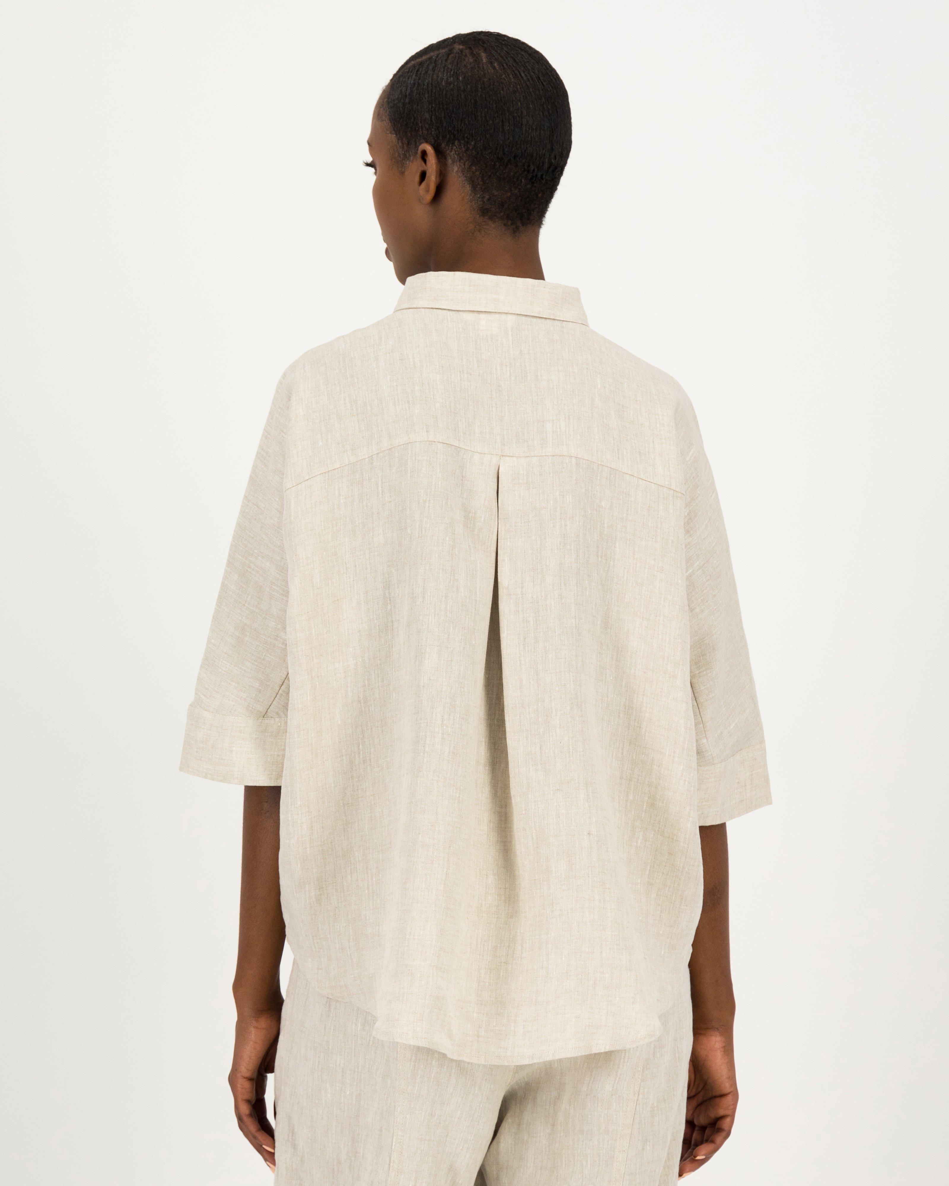 Rare Earth Women's Louise Linen Shirt -  Oatmeal