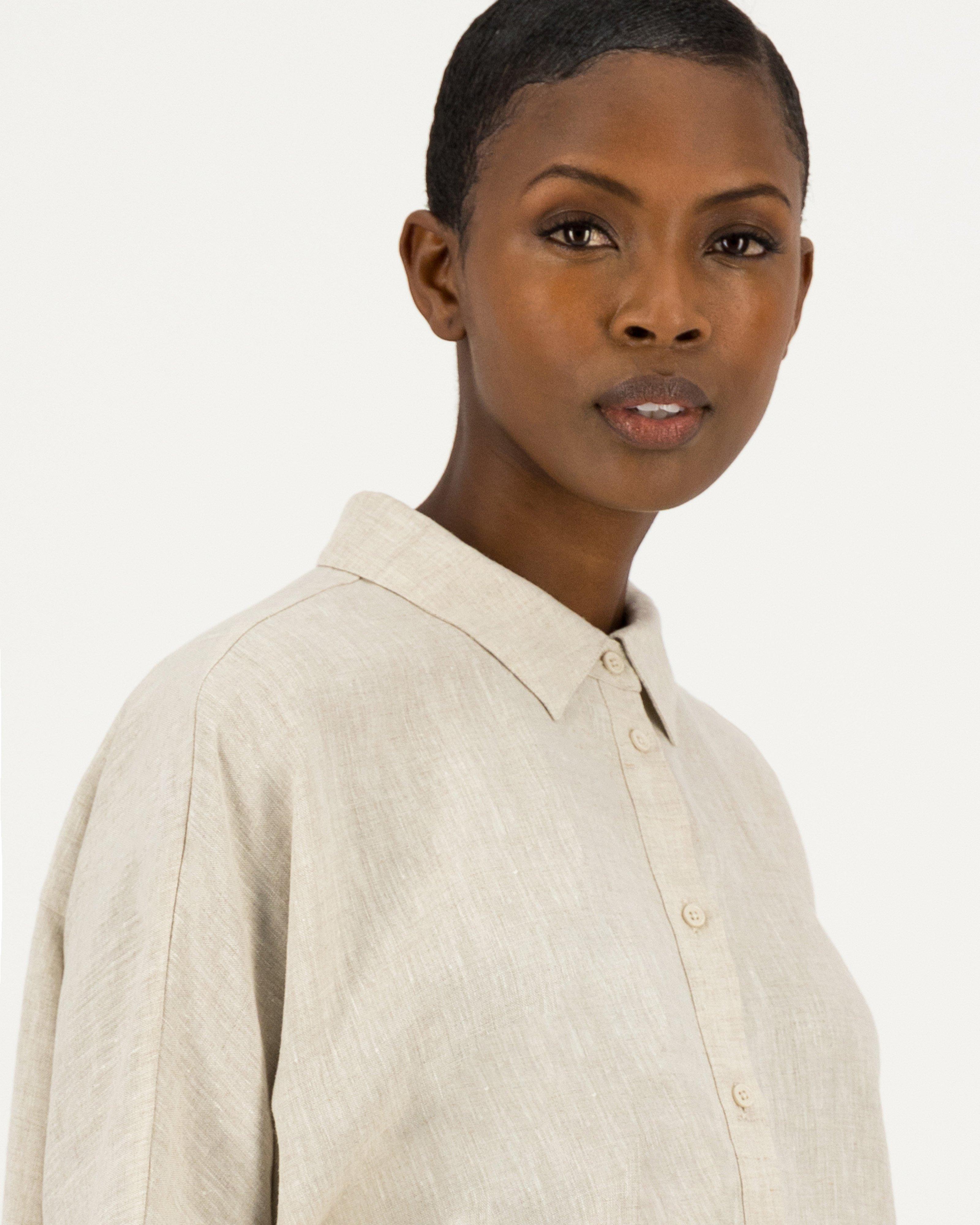 Rare Earth Women's Louise Linen Shirt -  Oatmeal